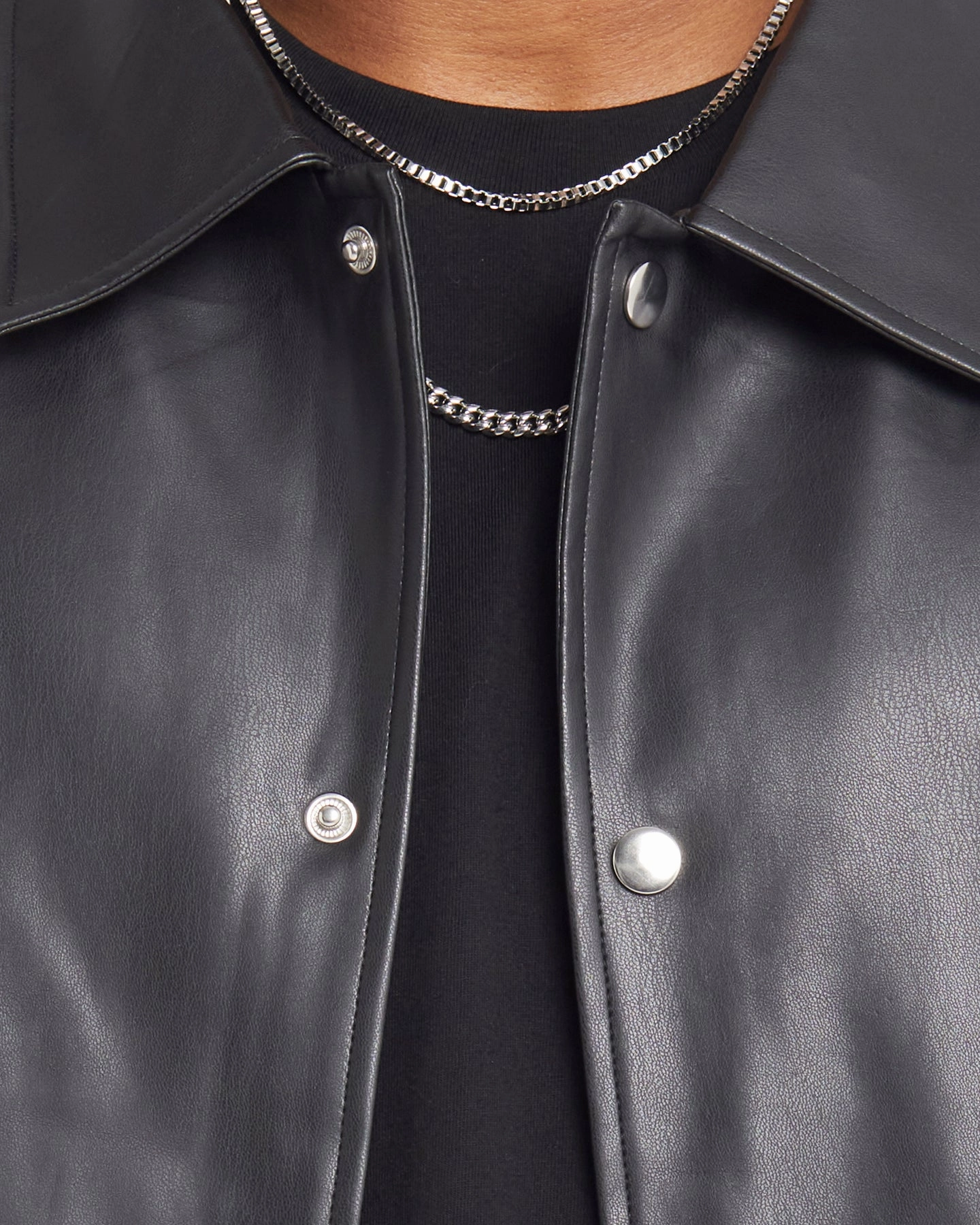 XXIII Levi PU Leather Jacket Black Picture