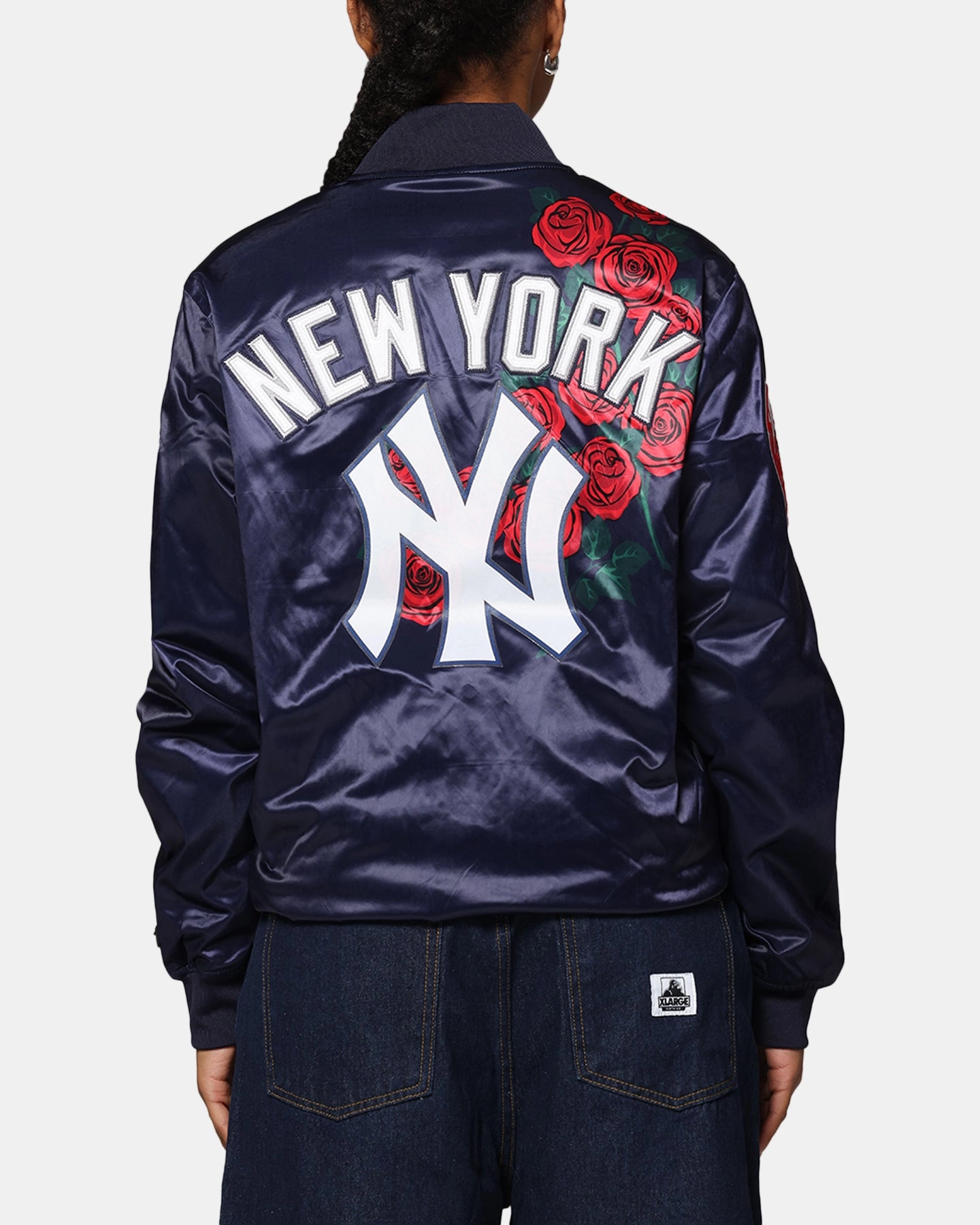 Storm Protection Dry Pro Standard New York Yankees Roses Satin Jacket Navy