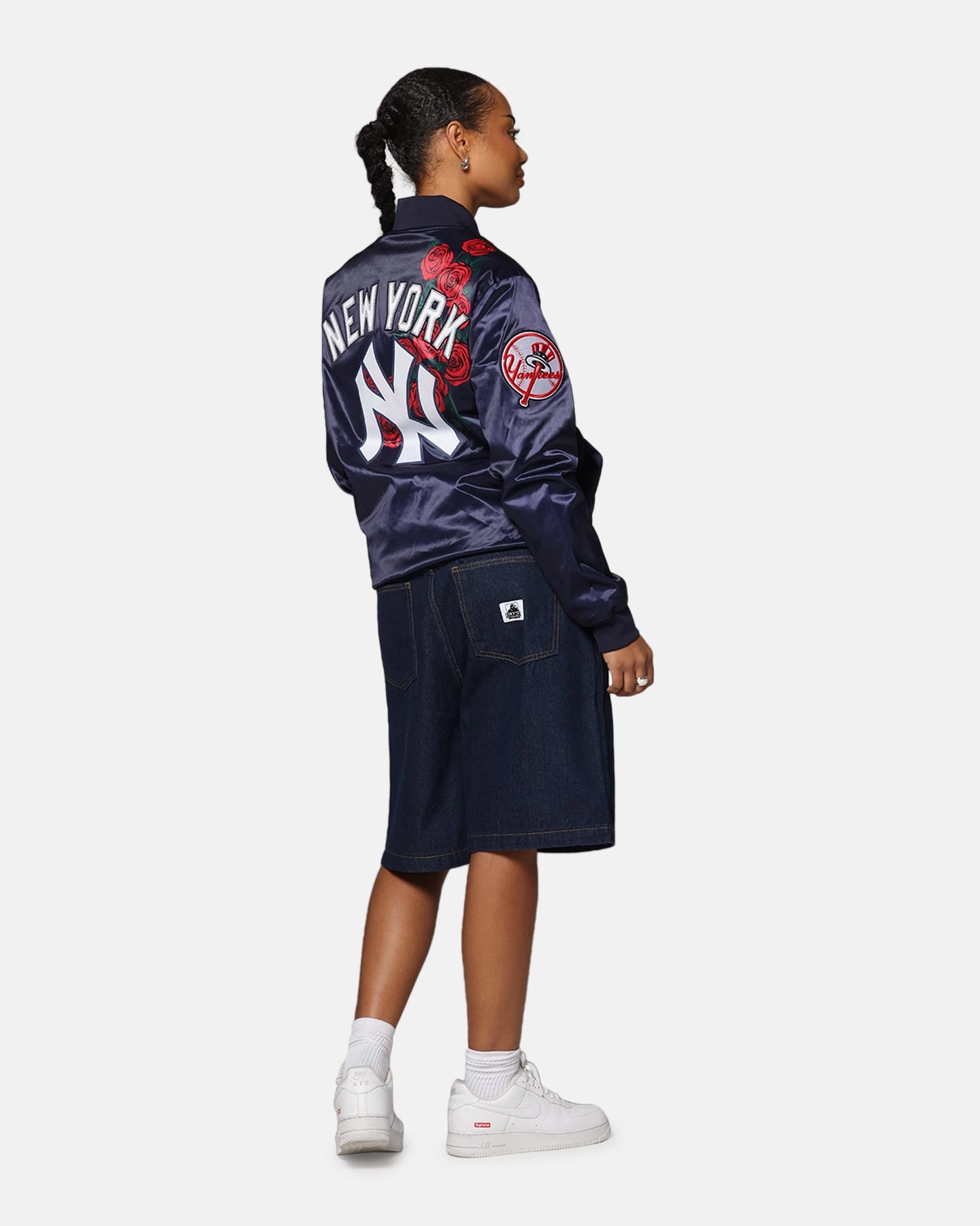 Travel-Ready Gear Commend Pro Standard New York Yankees Roses Satin Jacket Navy
