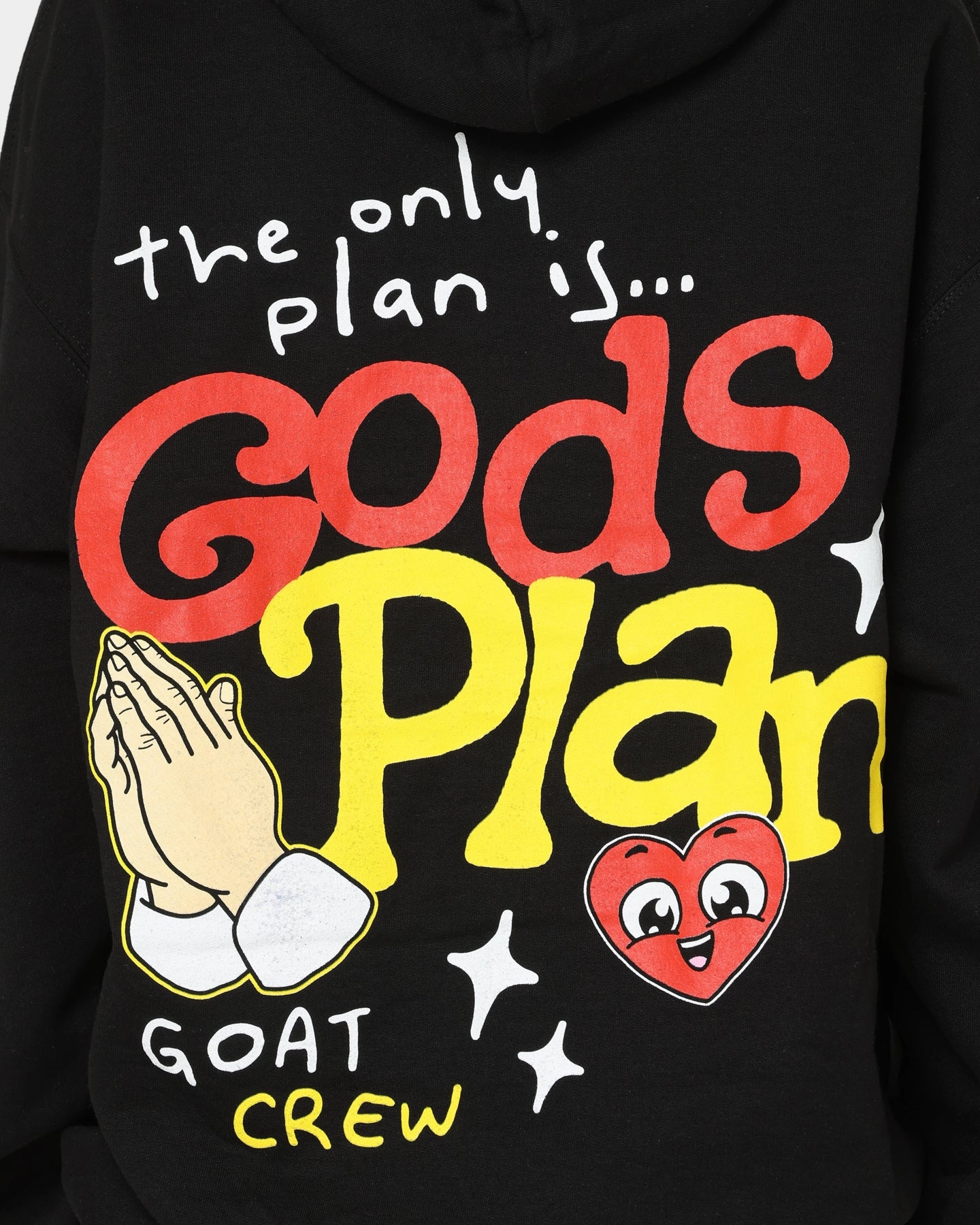 Casual Essentials Wear Goat Crew Godsplan Hoodie Black