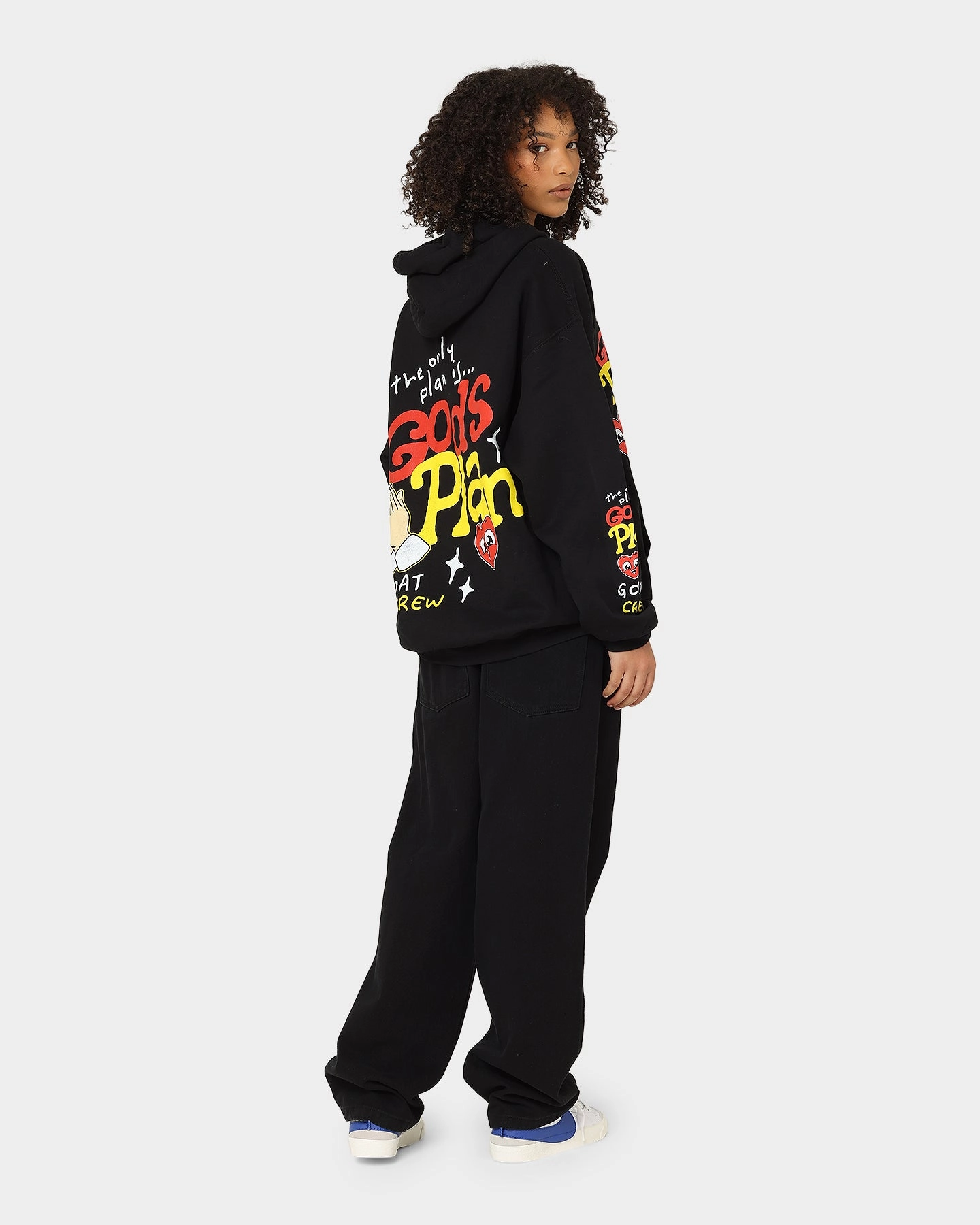 Classic and Comfy baby shower Goat Crew Godsplan Hoodie Black