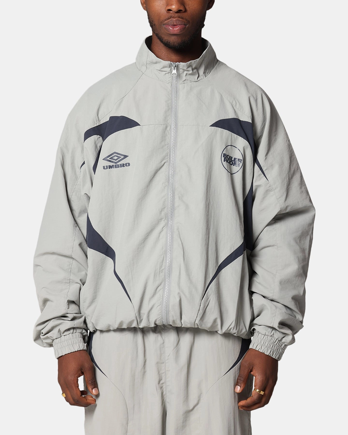 Boiler Room X Umbro Shell Track Jacket Grey Ornamental Mix - and - Match