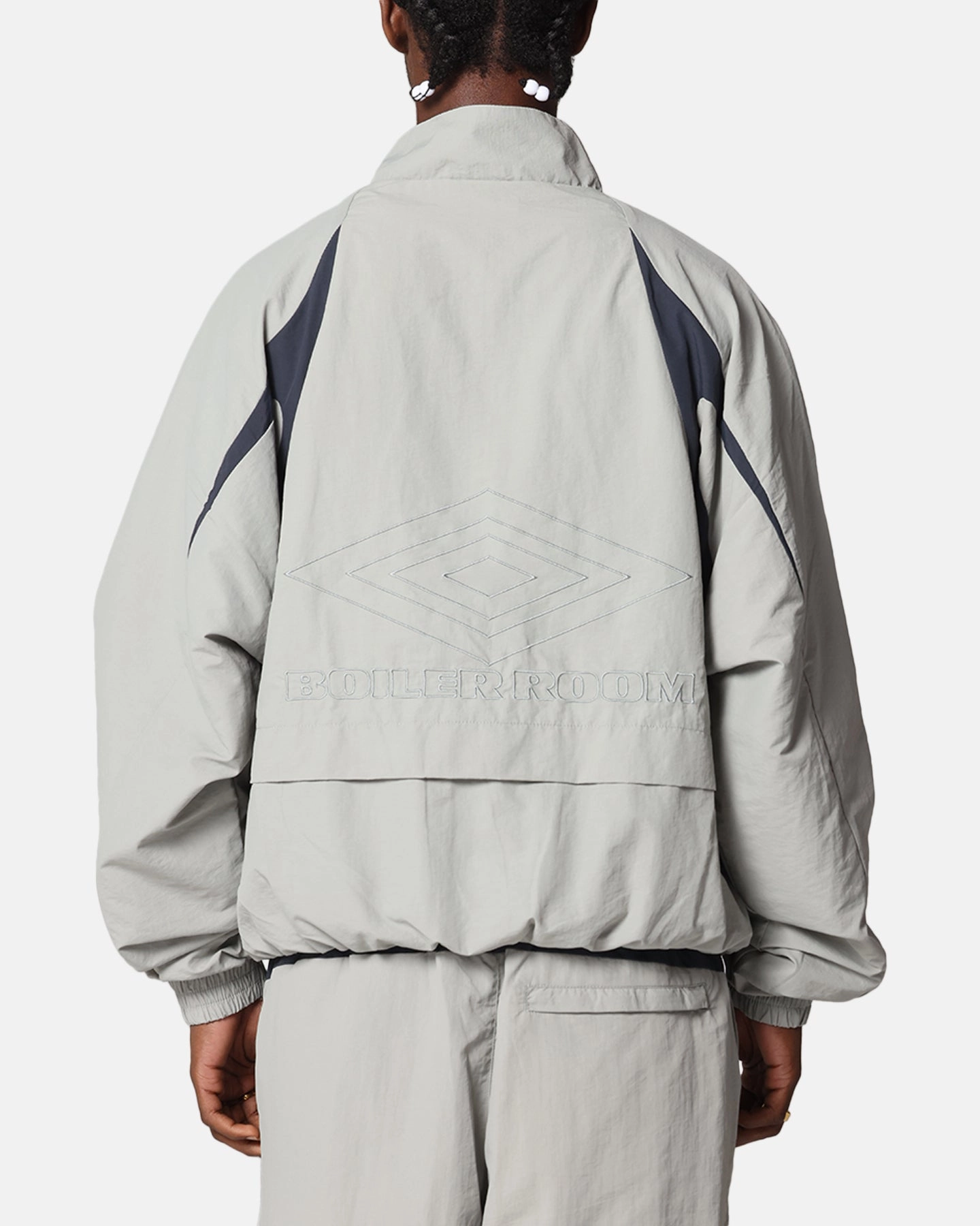 Boiler Room X Umbro Shell Track Jacket Grey Rank