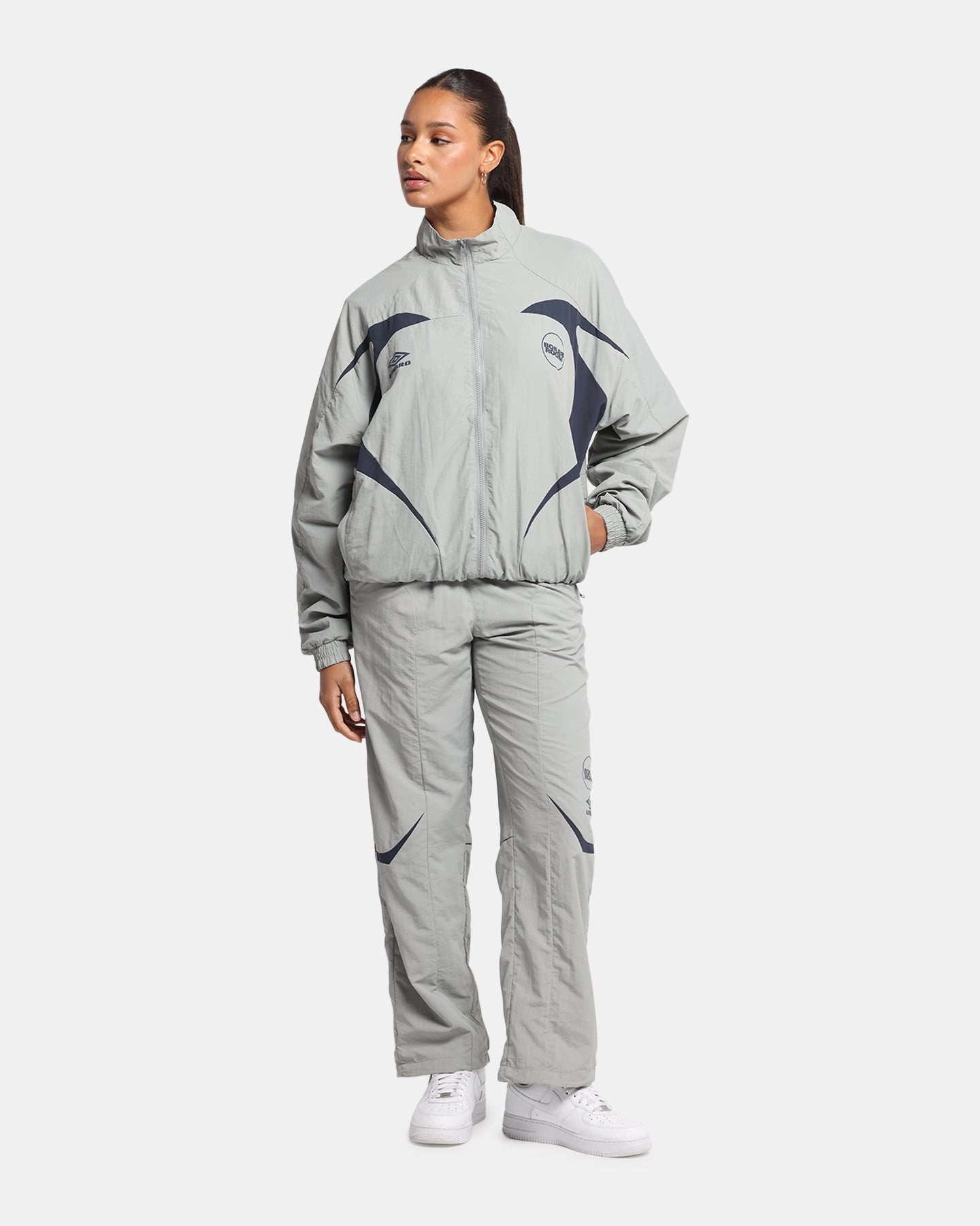 Boiler Room X Umbro Shell Track Jacket Grey Operation Charm