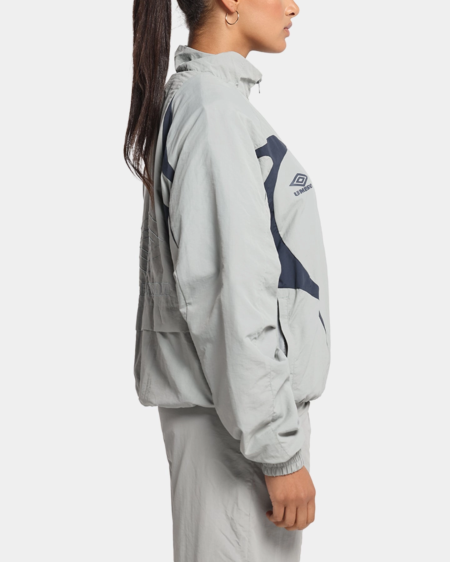 Boiler Room X Umbro Shell Track Jacket Grey Eco Friendly Textile