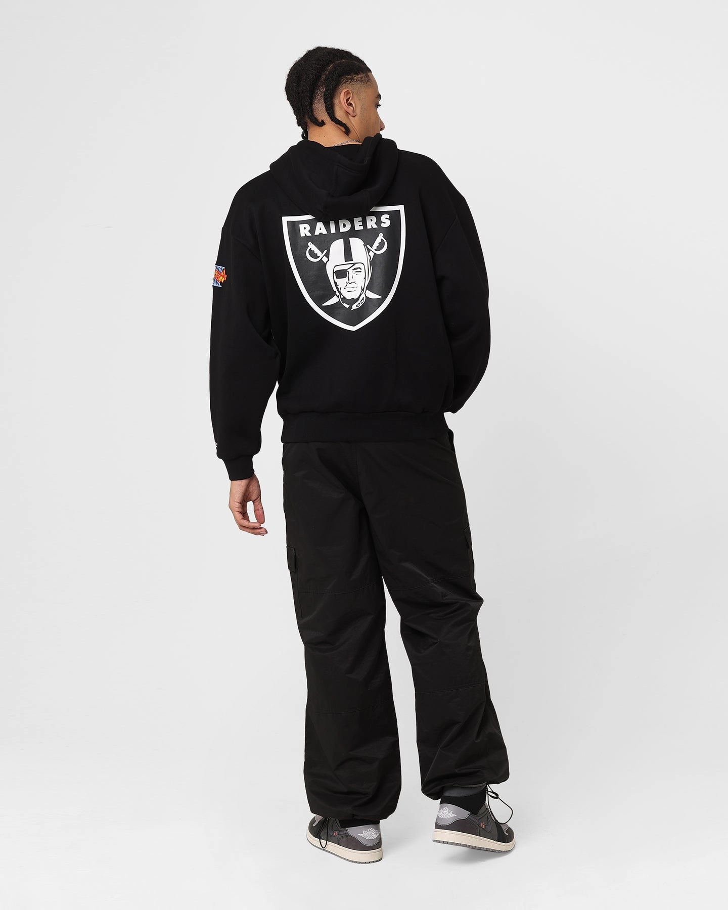 New Era Las Vegas Raiders Oversized Hoodie Black Ultra Thin Insulation Athletic Wear