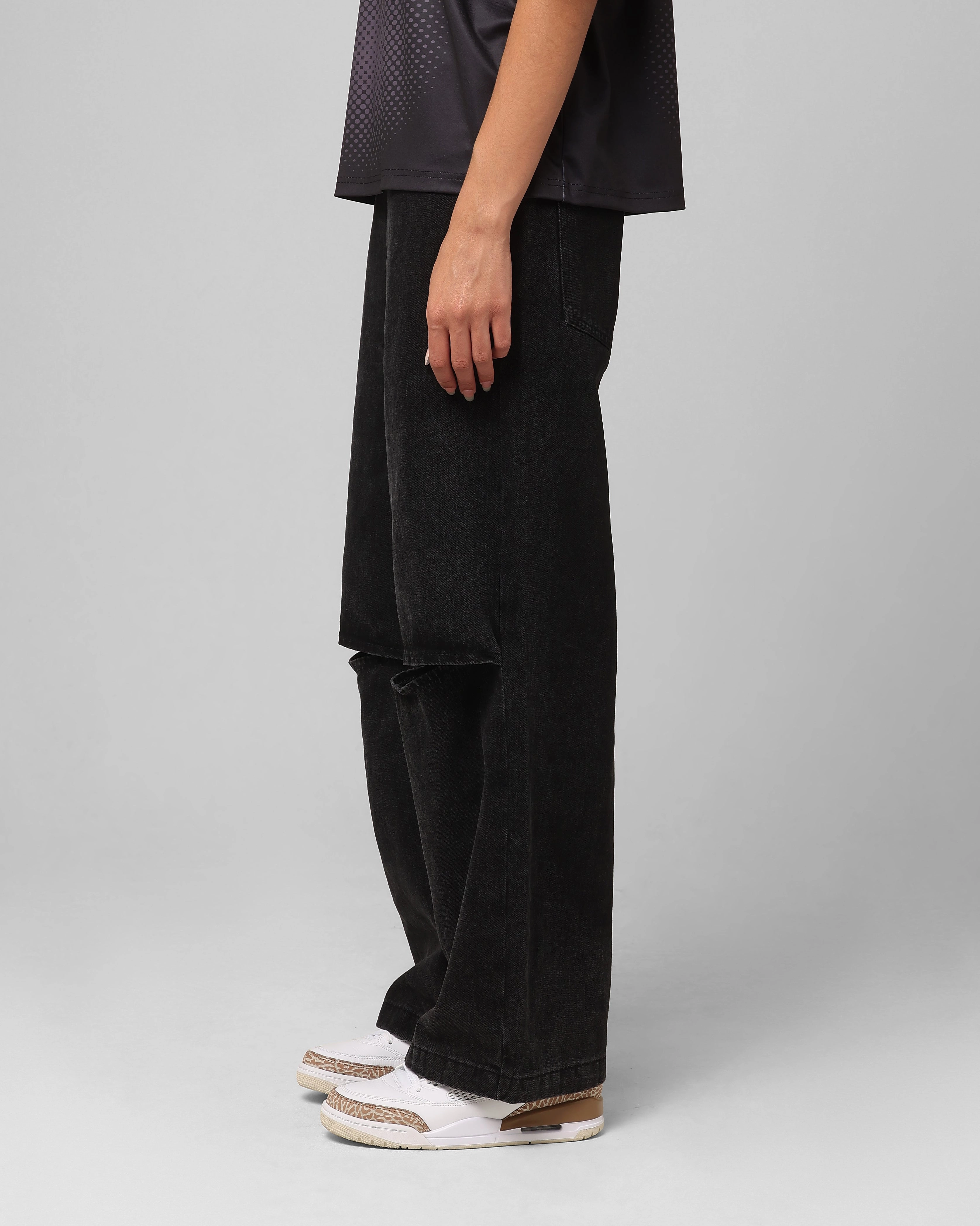 Saint Morta Covert Amplus Jeans Black Shadow Street Fashion Breathable Utility Basic