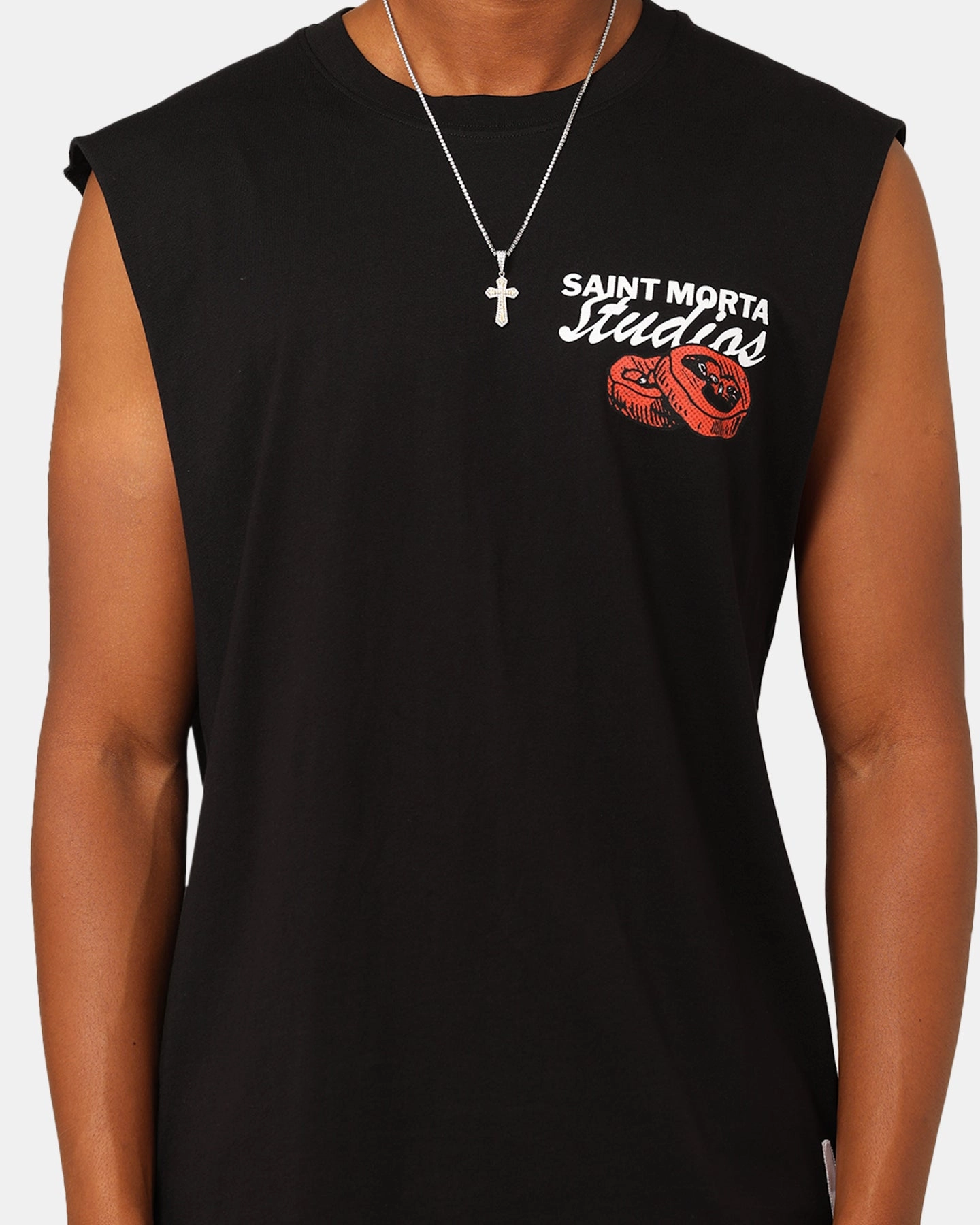 Saint Morta Chilli Fusion Muscle T-Shirt Black Perfect Comfort Wear