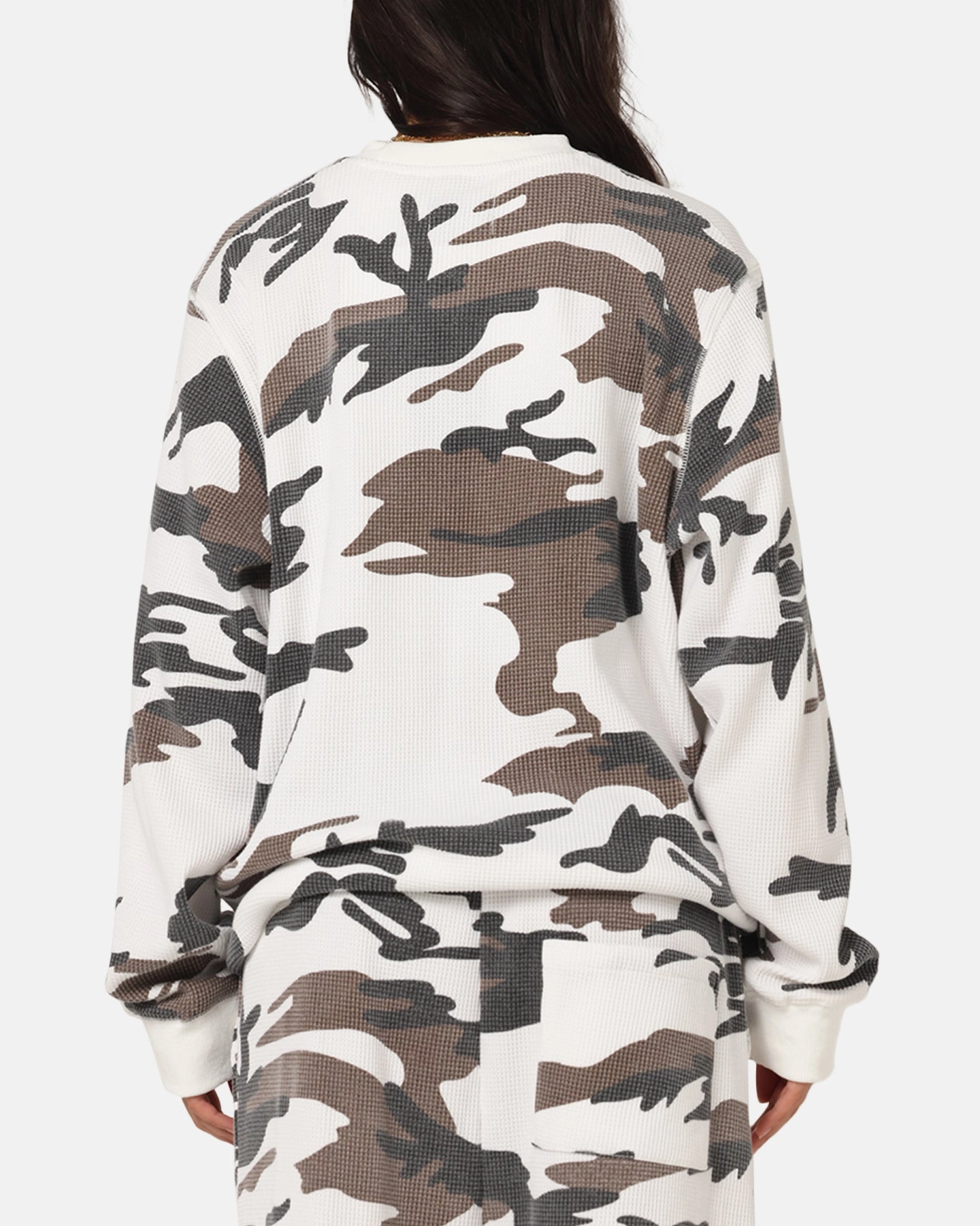 color blocking XXIII Printed Thermal Long Sleeve T-Shirt Snow Camo