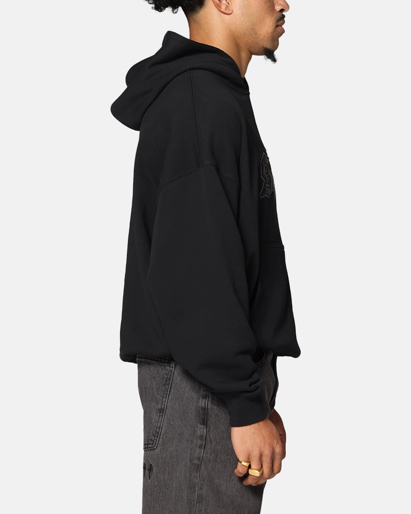 Saint Morta Cambronne Layered Boxy Hoodie Black/Black Street Energy Wear