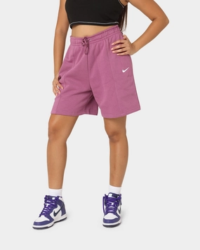 Bright Hues Stylish Design Nike Women's Nike Sportswear Essentials Fleece High-Rise Shorts Light Bordeaux