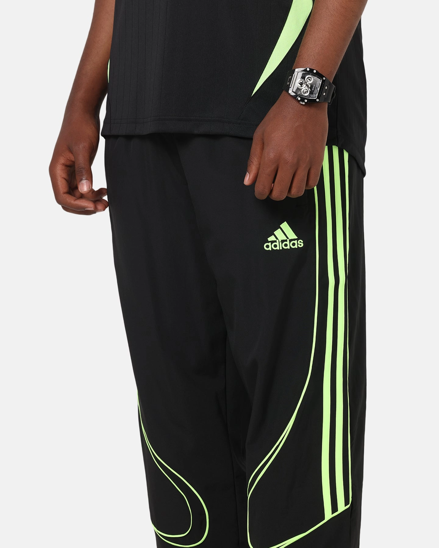 Adidas Teamgeist Adicolor Track Pants Black/Green MoistureControlLiner RegularFit