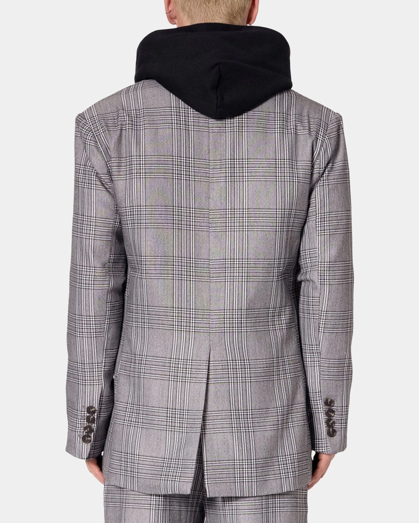 MNML Double Breasted Suit Jacket Black/Grey Reward family gathering