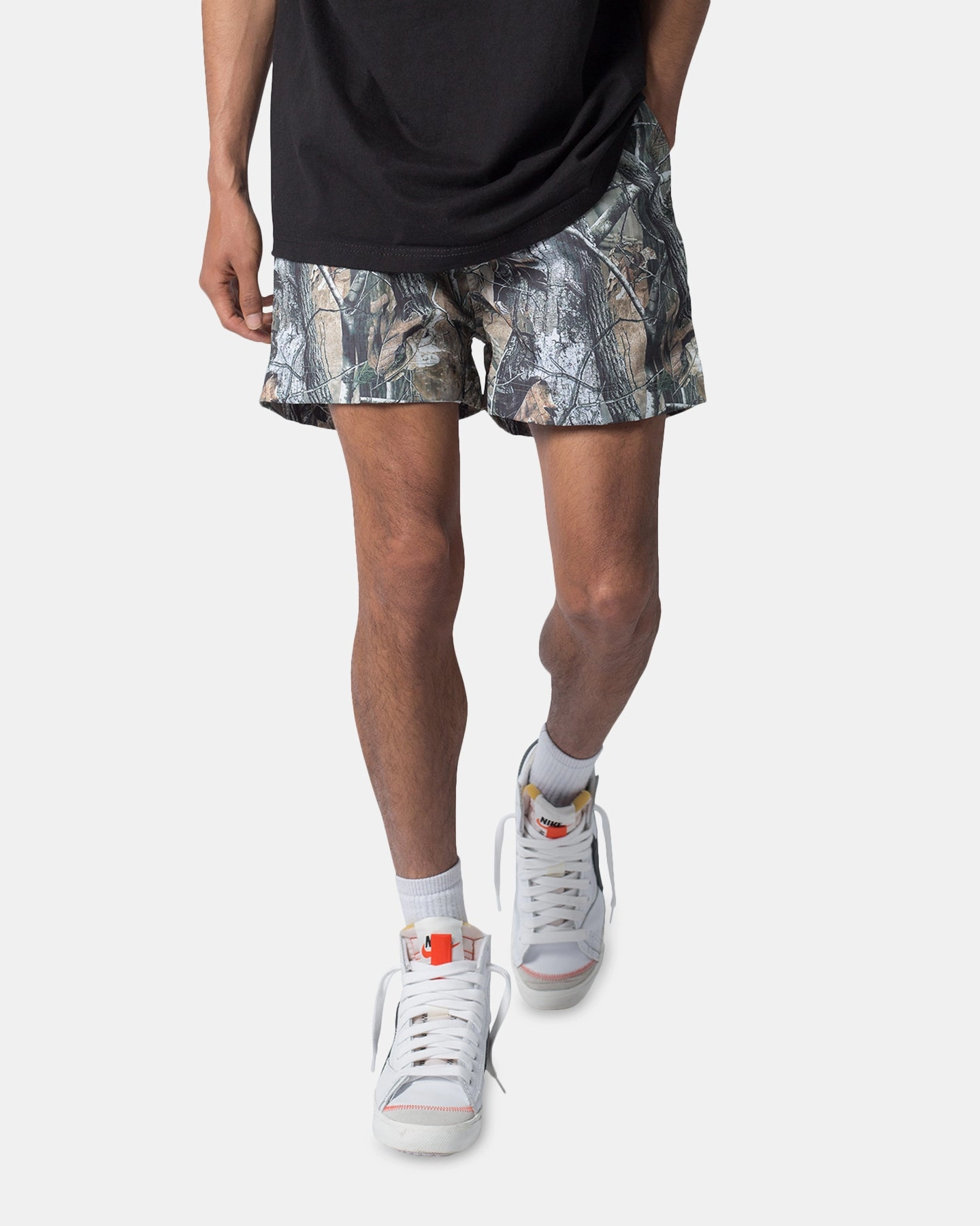 Preppy Style Street Mood MNML Summer Shorts Branch Camo