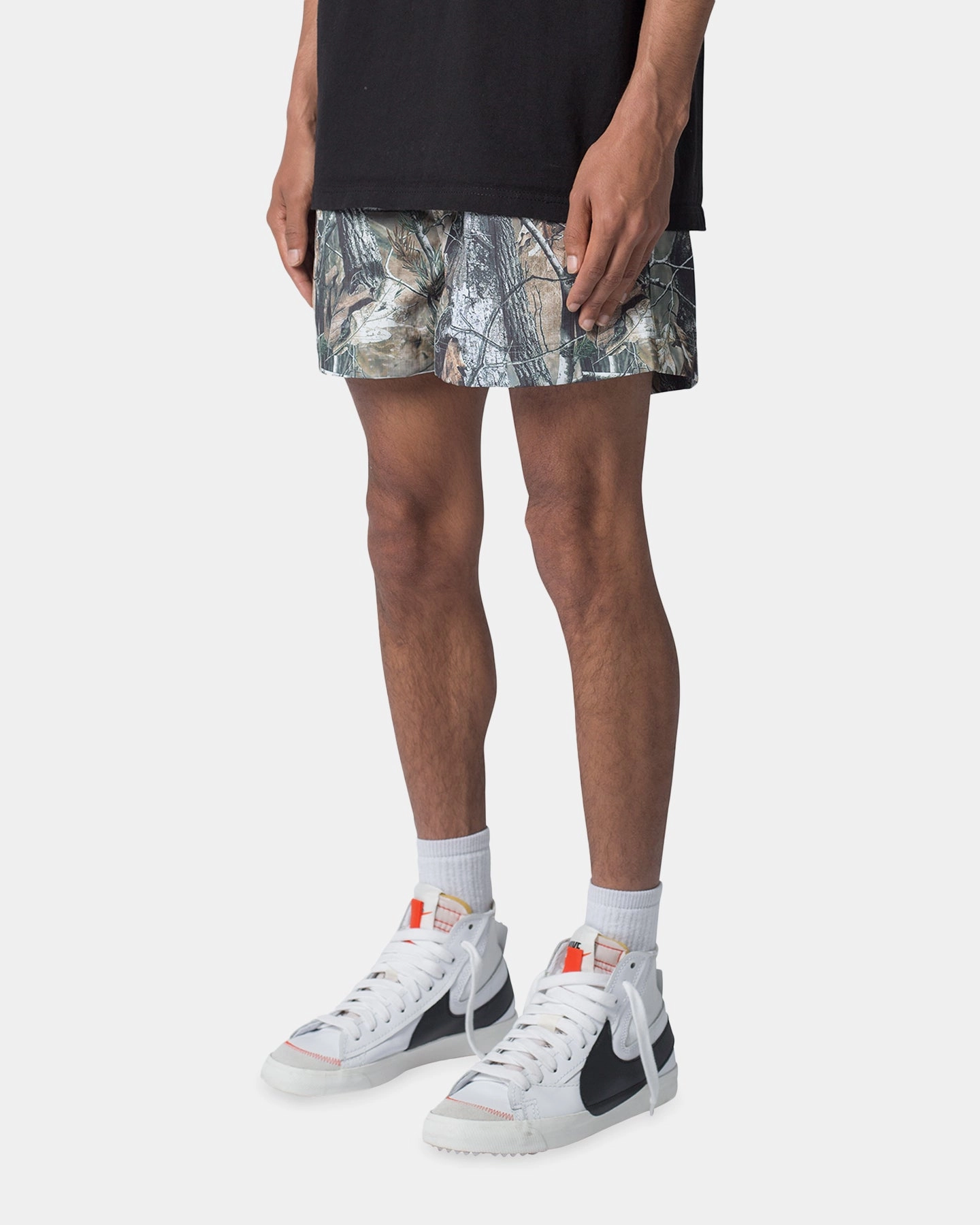 Warm Look Multi Panel Cut MNML Summer Shorts Branch Camo