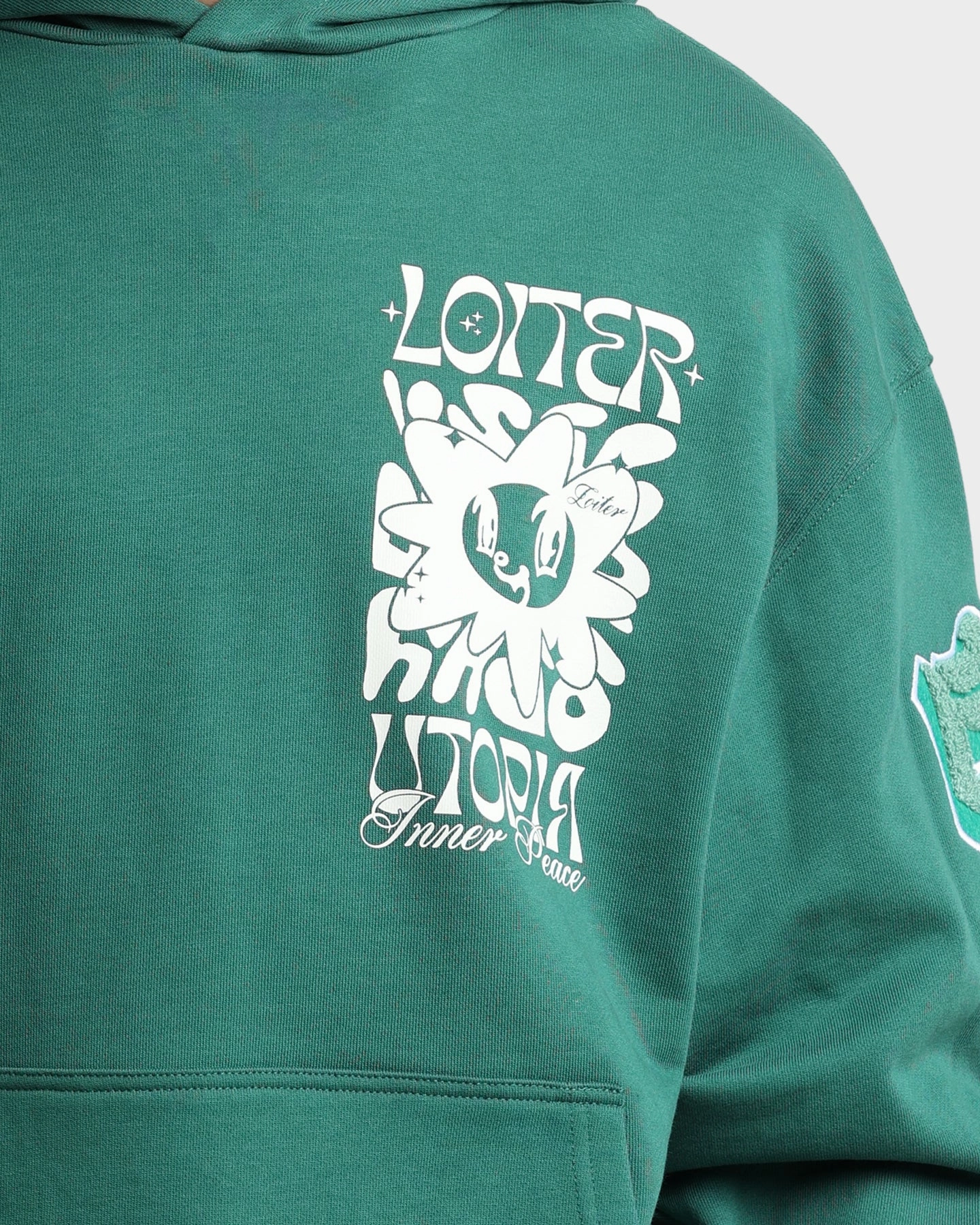 Loiter Fleur Hoodie Green Warm Shield Flexible Shield