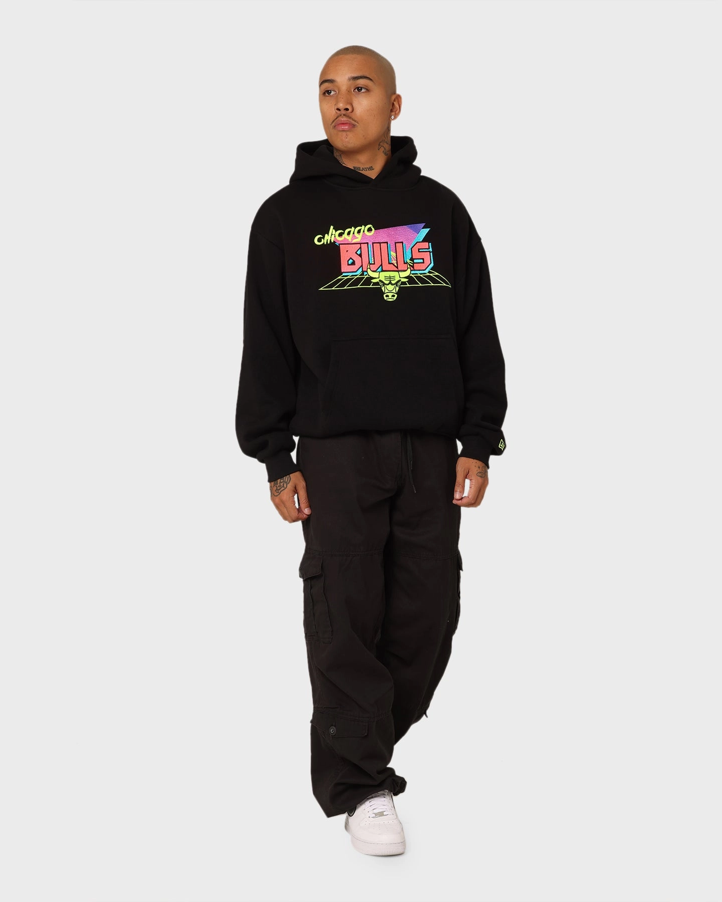 New Era Chicago Bulls Retro Arcade Hoodie Black Custom