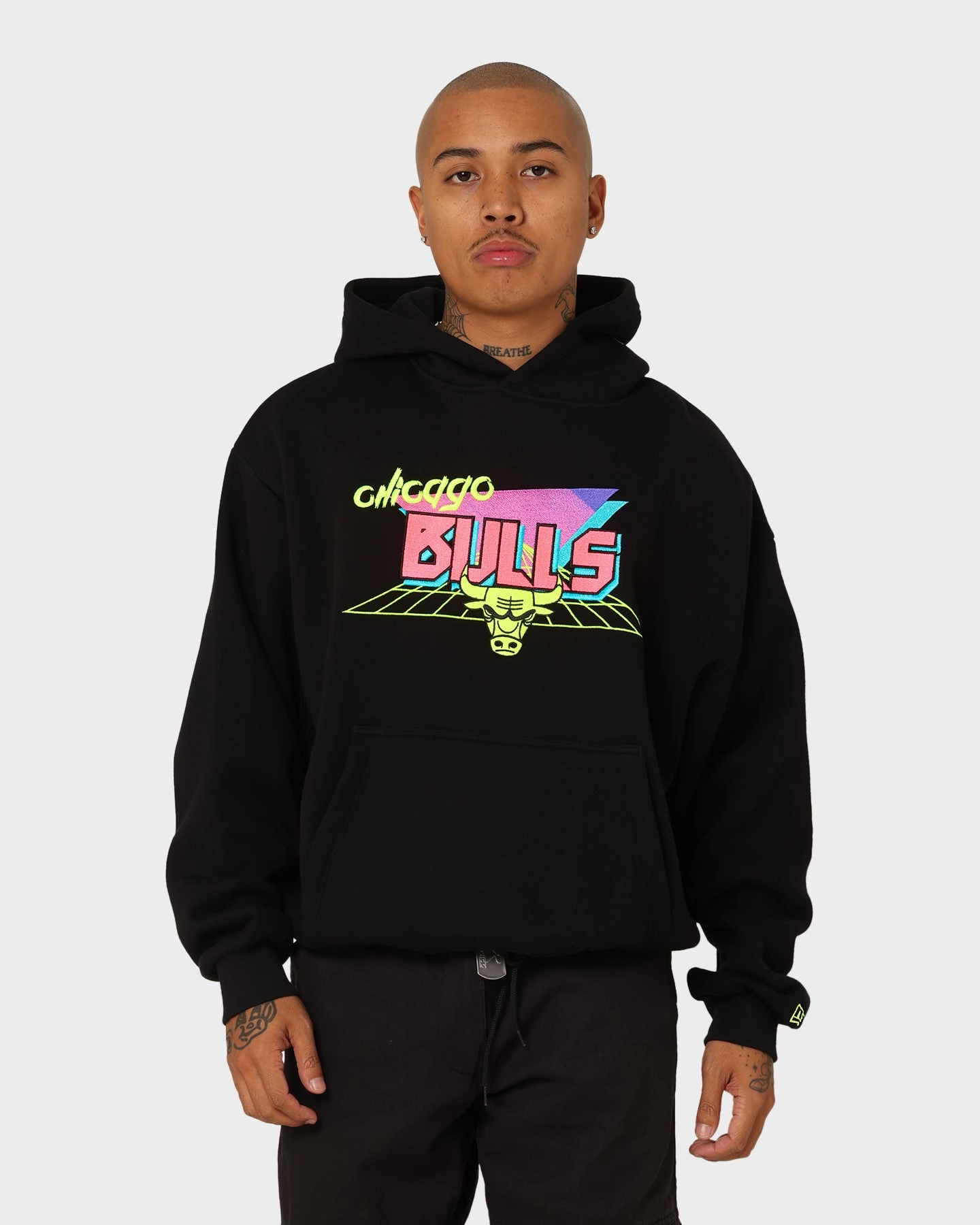 New Era Chicago Bulls Retro Arcade Hoodie Black UV-protection suitable for funerals