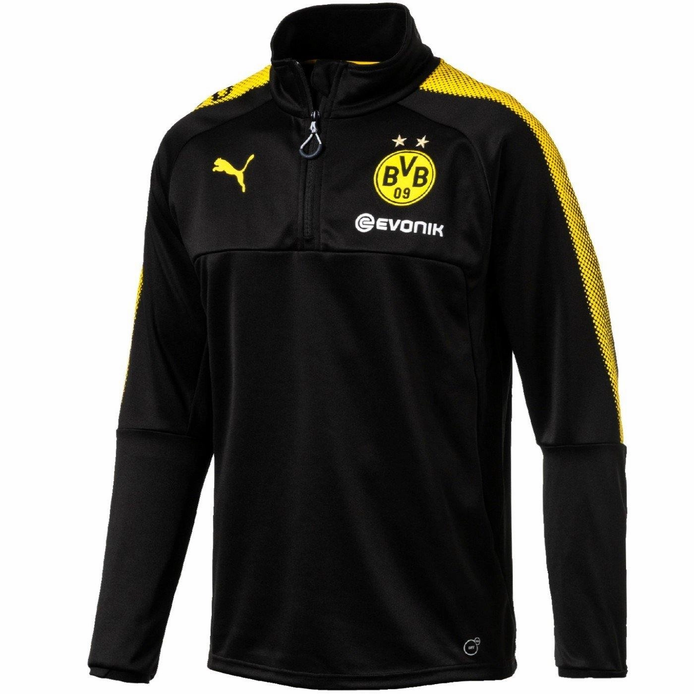 Borussia Dortmund Black Training Technical Soccer Tracksuit 2017/18 - Puma HygroscopicLining vintage
