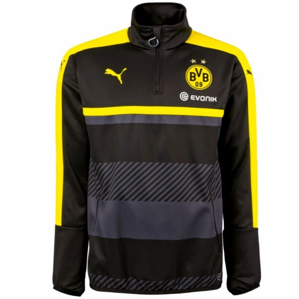 Borussia Dortmund Technical Training Soccer Tracksuit 2016/17 Black - Puma Cozy Wear Action Performance