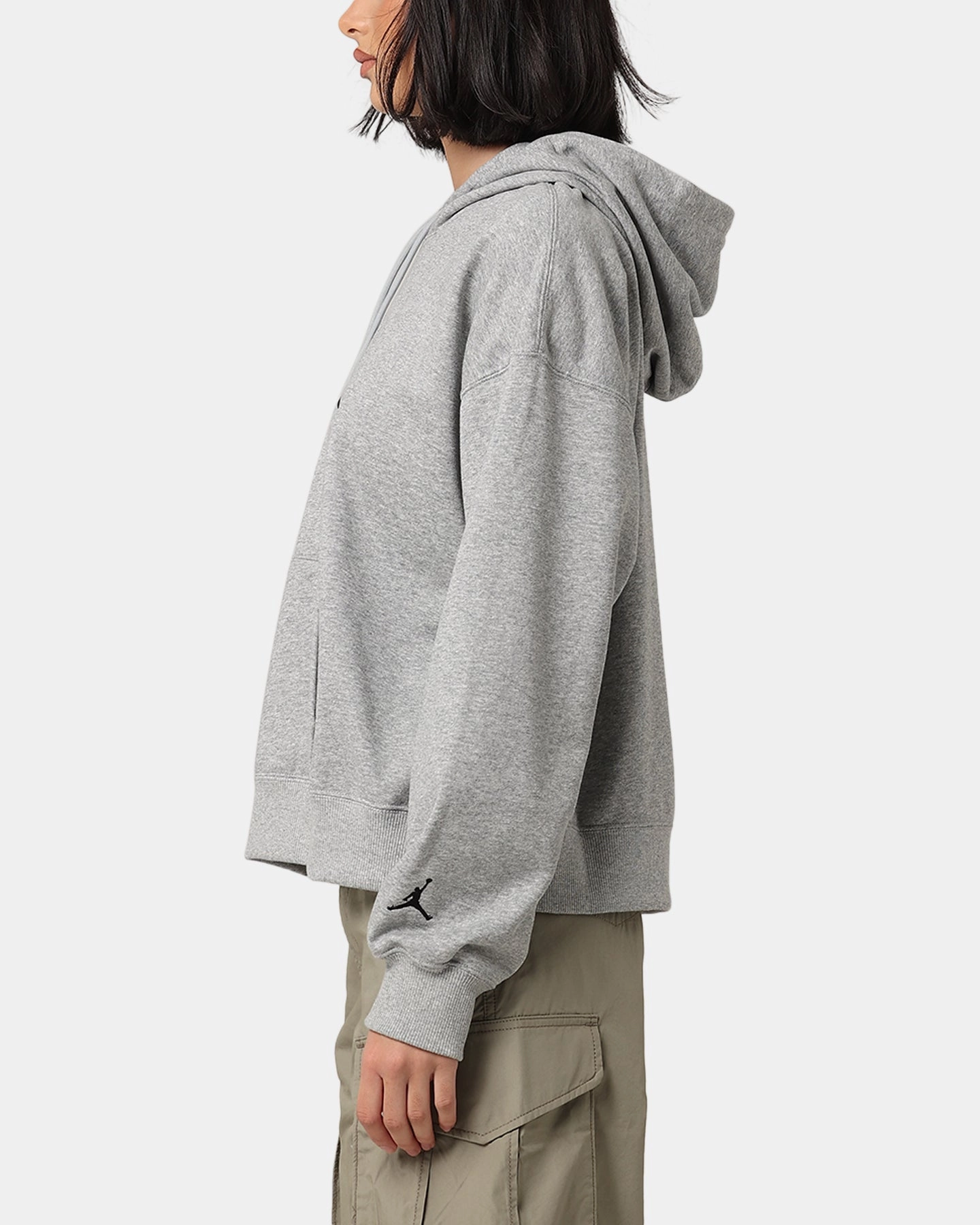 Athleisure Wear Ant like Jordan Women's Brooklyn Fleece Pullover Hoodie Dark Grey Heather