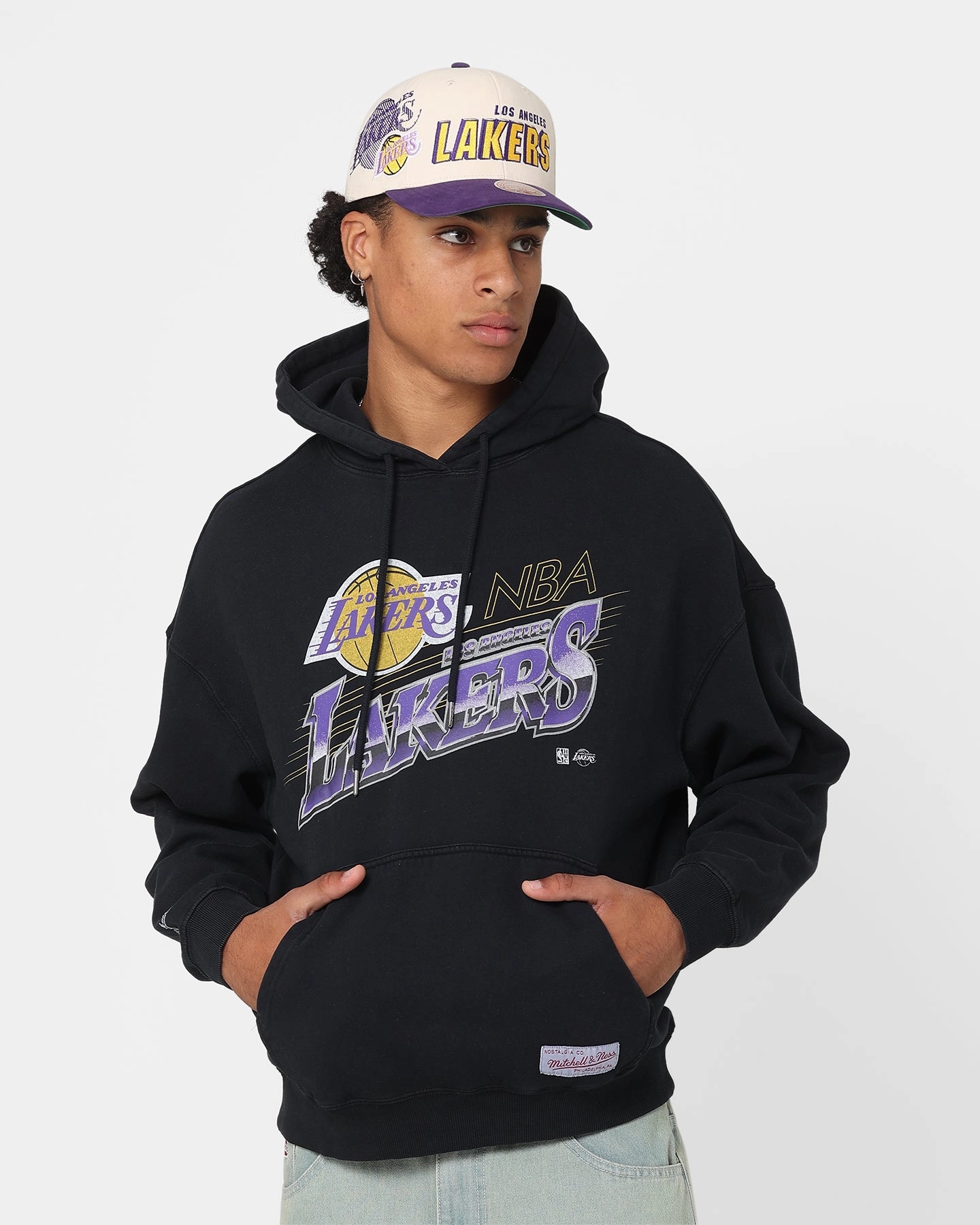 Mitchell & Ness Los Angeles Lakers Last Second Shot Hoodie Faded Black Everyday Comfort