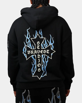 Bravest Eternal Hoodie Black/Blue Stretchable Urban Style