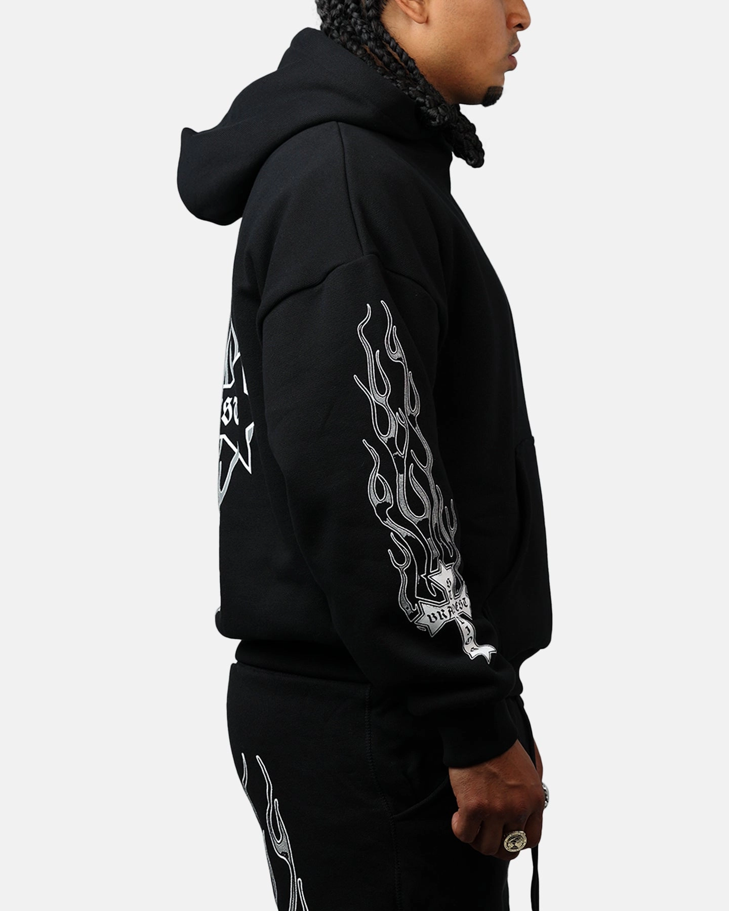 suitable for fashion contests Bravest Eternal Hoodie Black