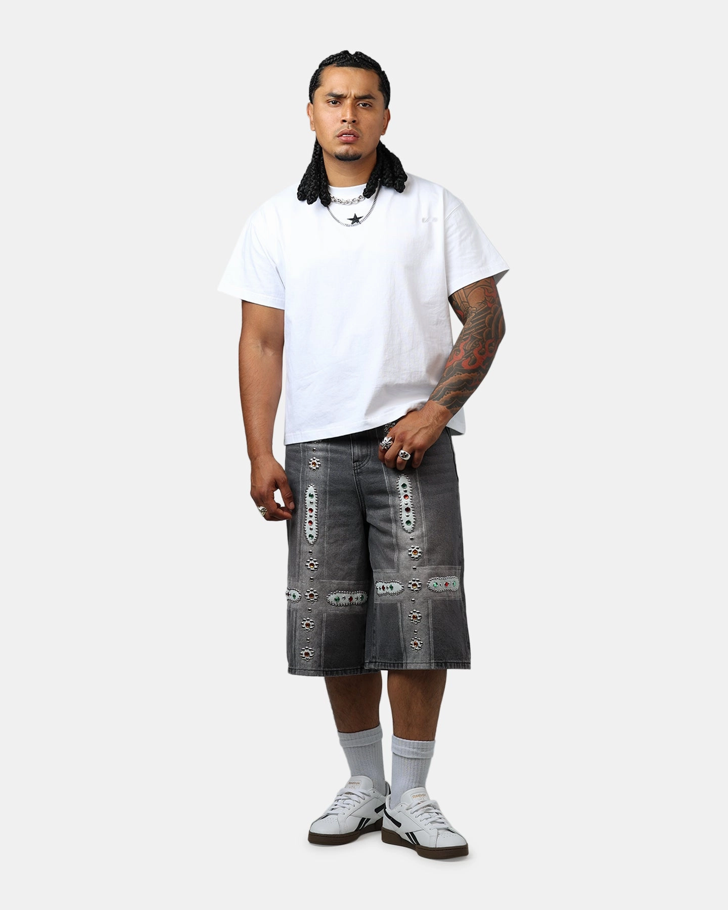 Bravest Sapphire Jorts Black Wash Gusseted Crotch Design Urban Mood