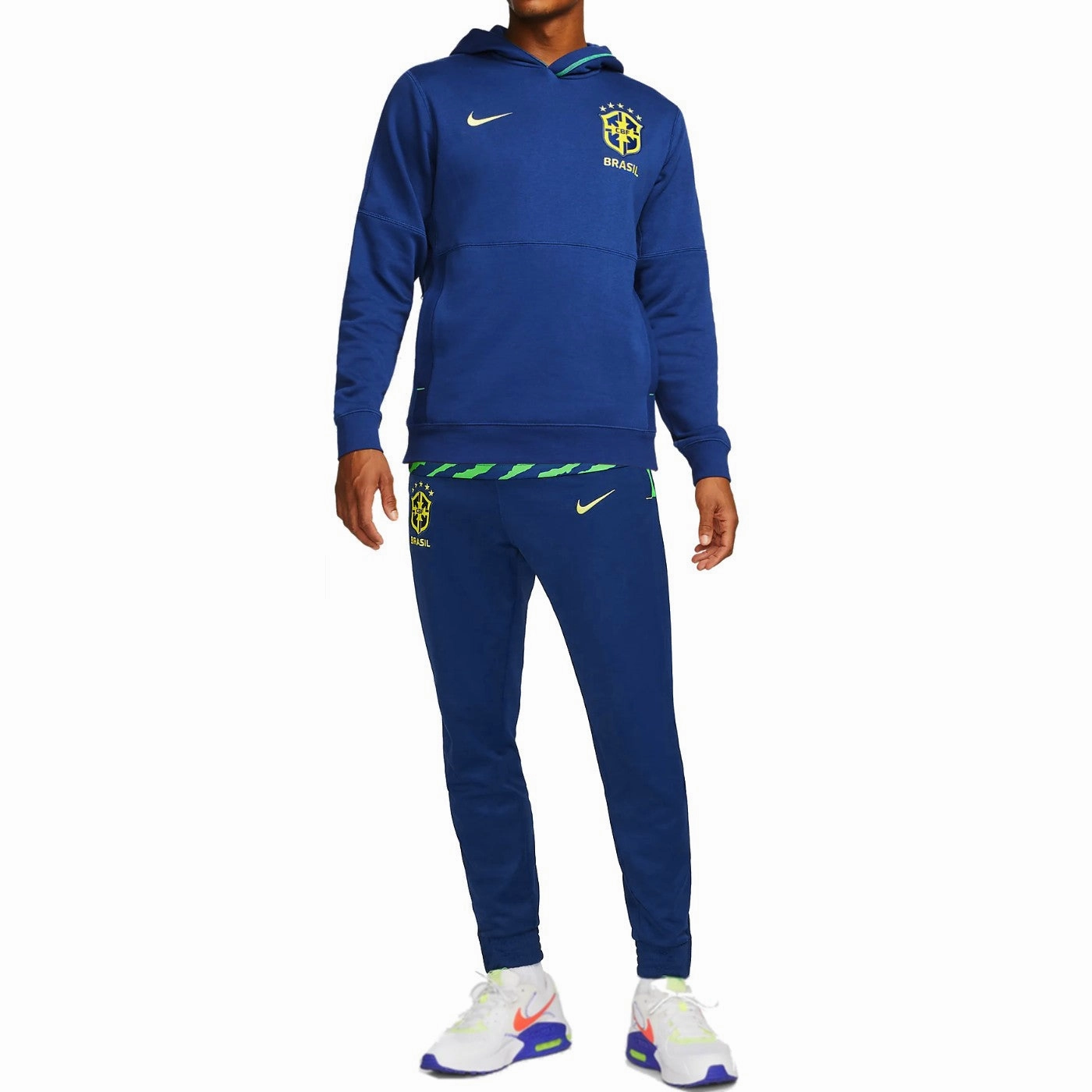 Brazil national team Casual fleece travel tracksuit 2022/23 - Nike Exchange Streetwear Style