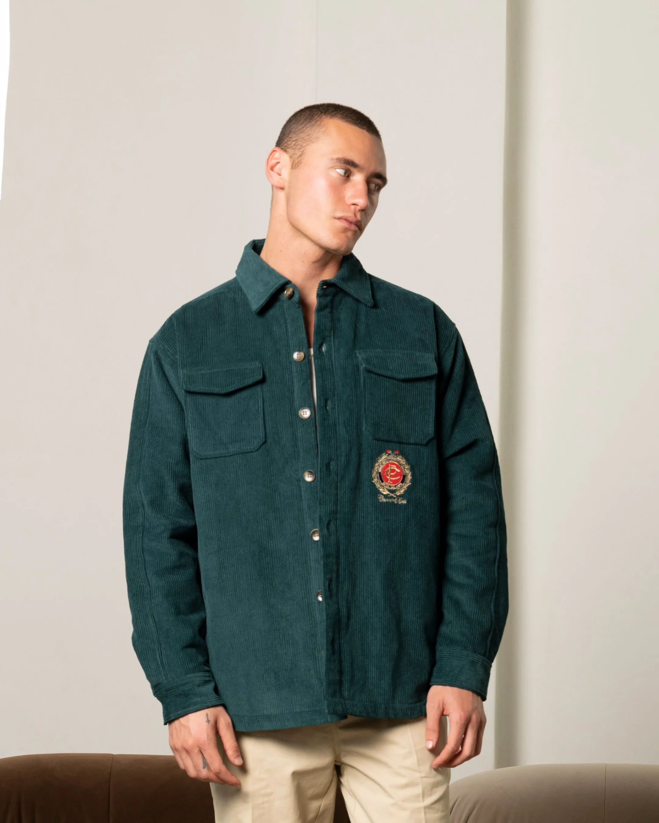 standard size Lightweight Comfort Carre Corduroy Trade Jacket Forest Green