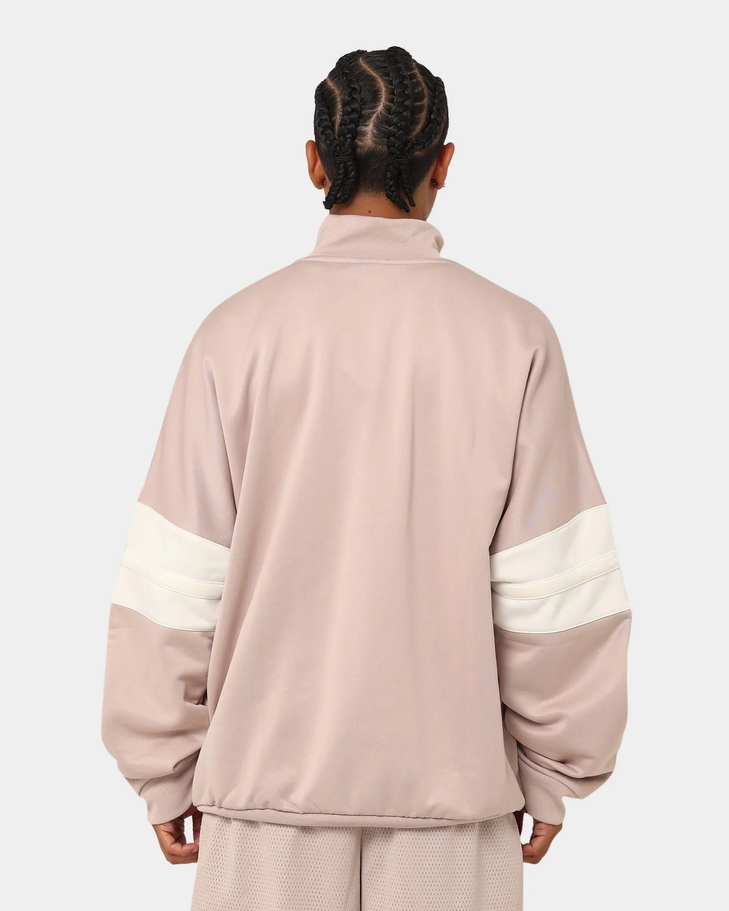 Art Effortless Wear Adidas Basketball Warm Up Jacket Wonder Taupe/Off White