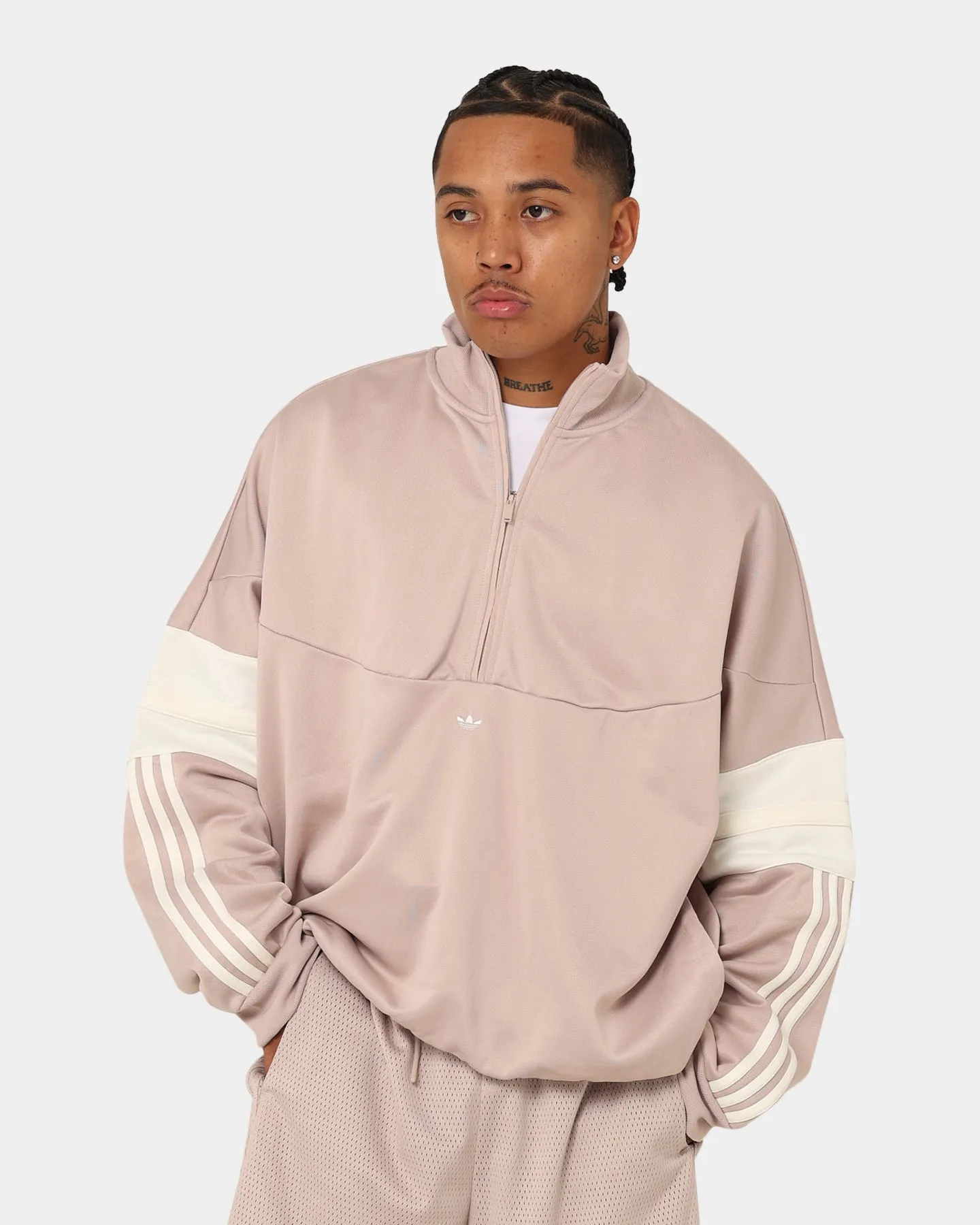 Adidas Basketball Warm Up Jacket Wonder Taupe/Off White Comfy Layer