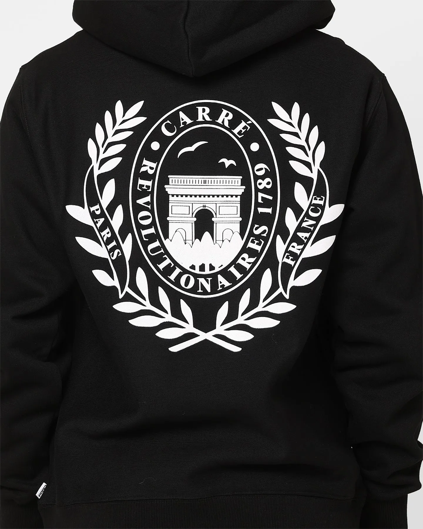 Stretch Fabric Forget Carre Wraith Hoodie Black