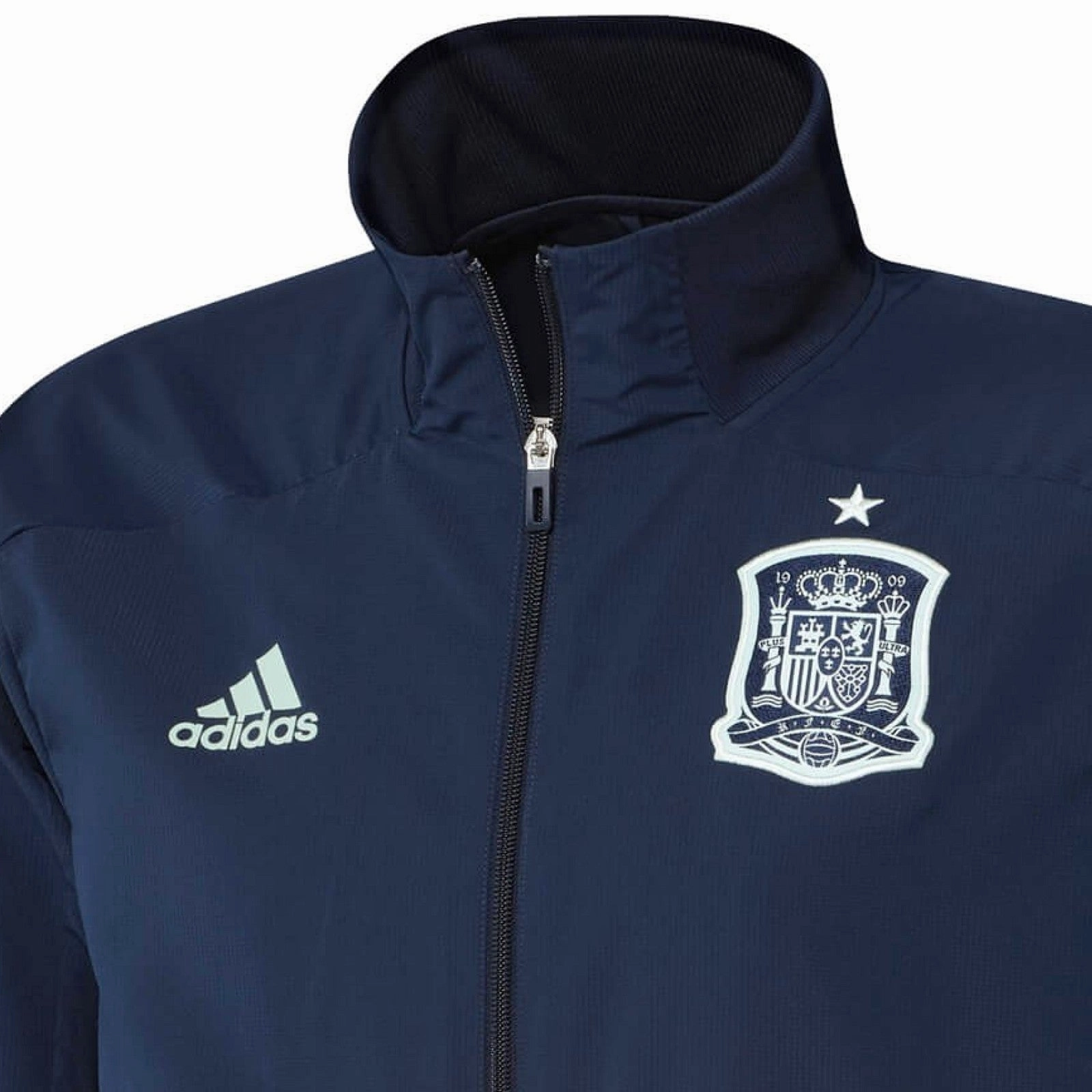 Flexible Stretch Design SweatGuard Barrier Spain navy presentation Soccer tracksuit 2020/21 - Adidas