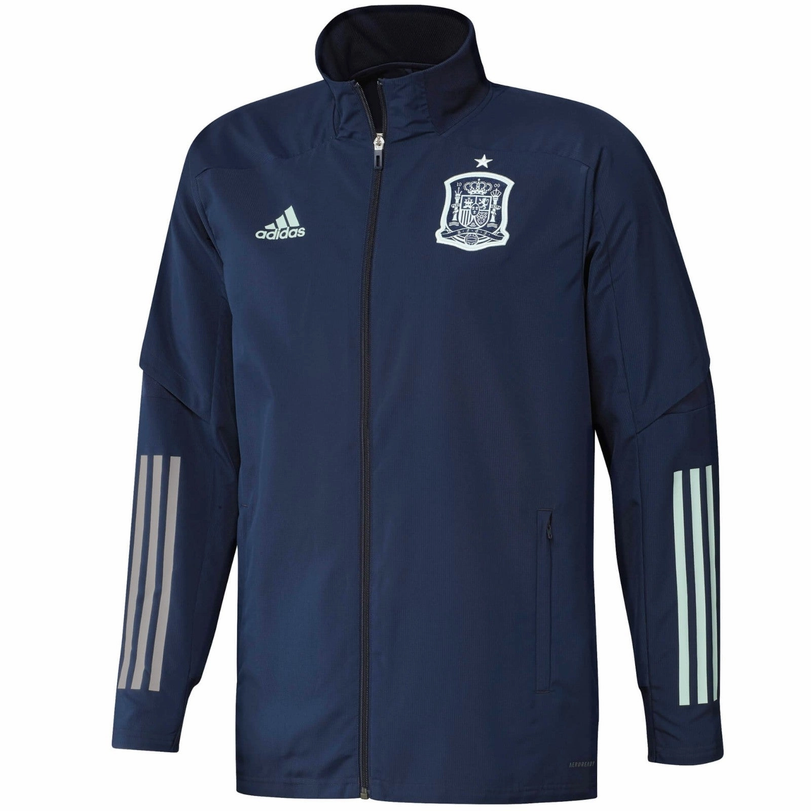 Flexible Stretch Design gym-goer Spain navy presentation Soccer tracksuit 2020/21 - Adidas