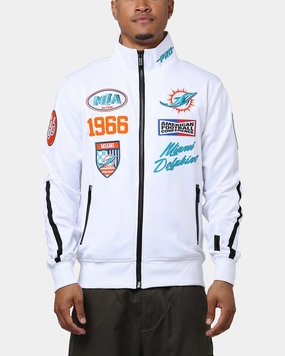 Pro Standard Miami Dolphins Fast Lane Track Jacket White Sport Inspired Bandana