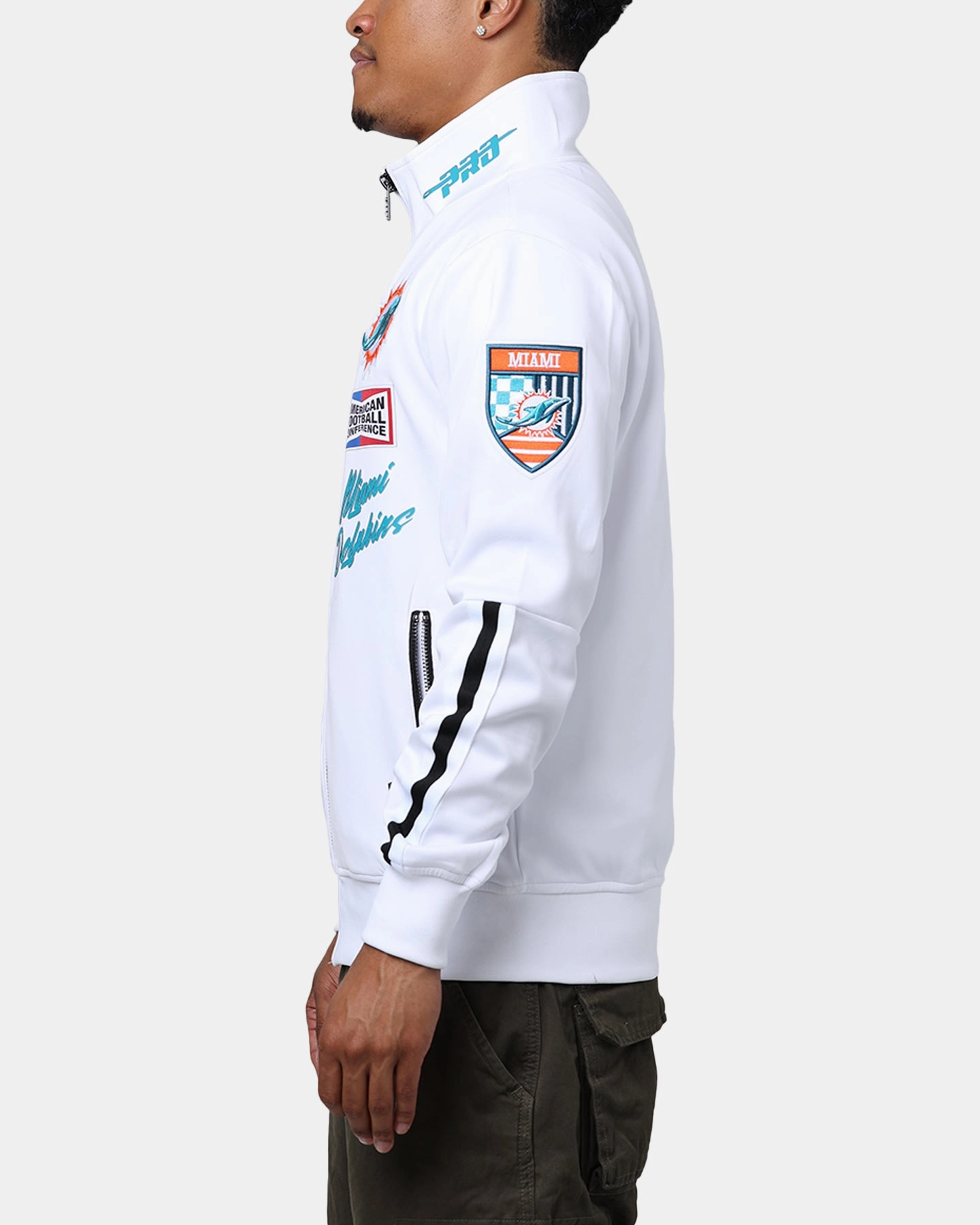 Seamless Integration Pro Standard Miami Dolphins Fast Lane Track Jacket White