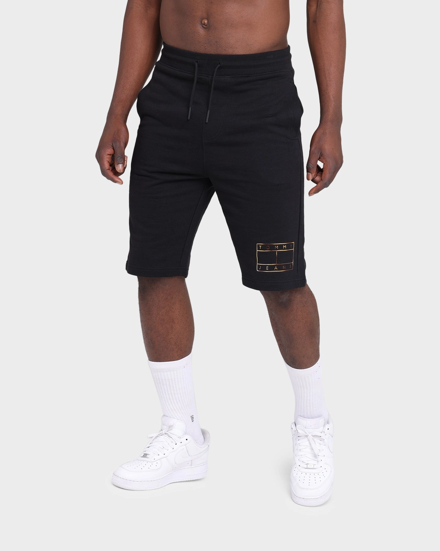 Tommy Jeans Aus Flag Shorts Black vacation look Wear Resistant Fabric