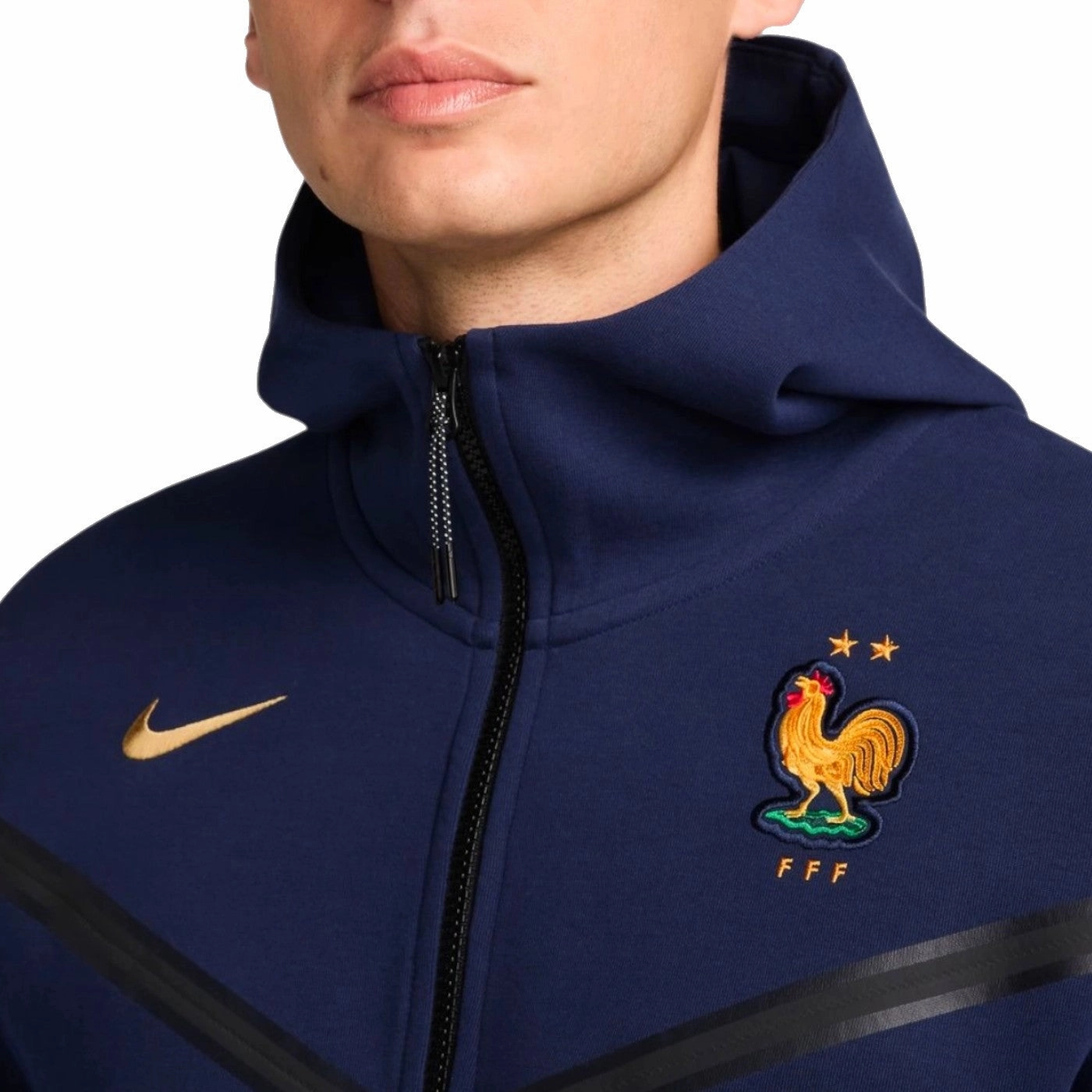 ThermalRegulating Core Layers France tech fleece soccer jacket 2024 SoccerTracksuits.com