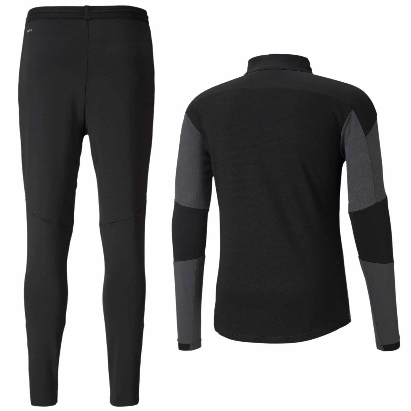 Manchester City black/grey training technical tracksuit 2020/21 - Puma Layered Ventilation Channels