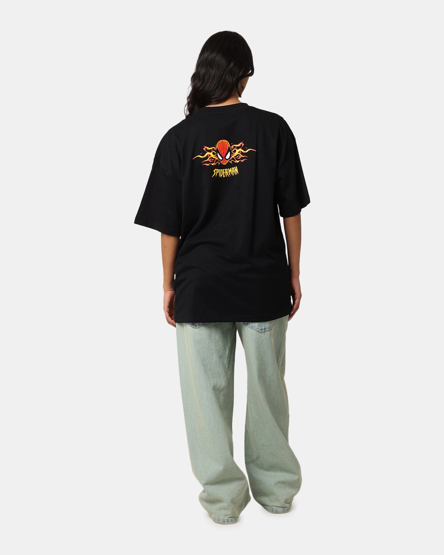 Everyday Style StretchComfortWeave Goat Crew Marvel Spider-Man Y2K Spidey T-Shirt Black