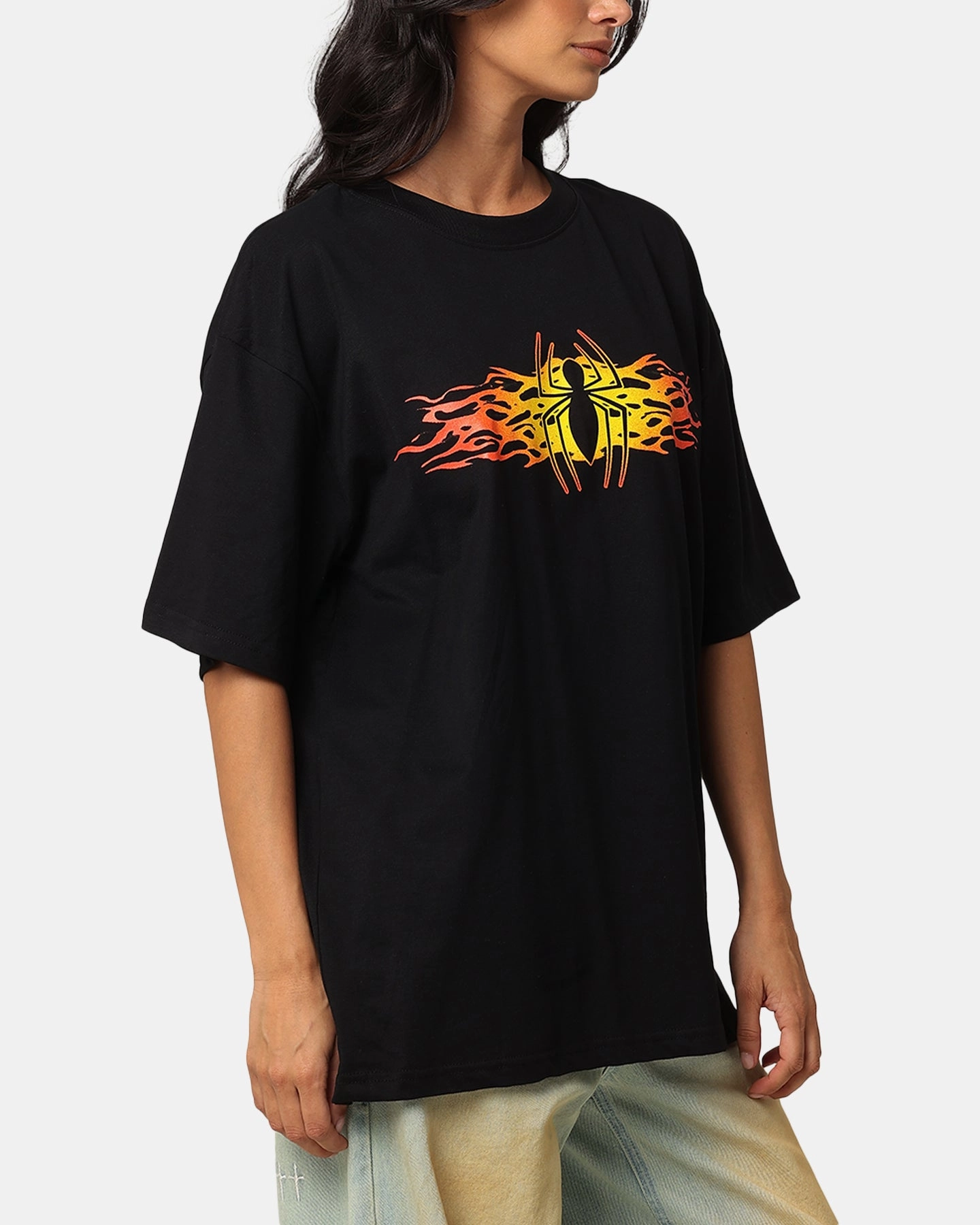 Goat Crew Marvel Spider-Man Y2K Spidey T-Shirt Black Silk combination Casual Comfort