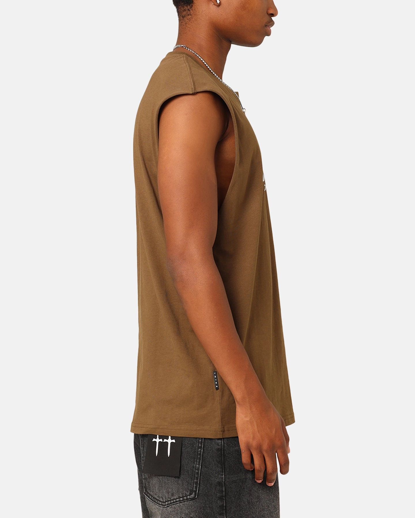 Camping practicality Classic Vibes Saint Morta Emblem Muscle T-Shirt Army Green