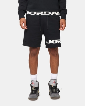 Jordan Jumpman MVP Fleece Shorts Black/Sail Rubberized Grip Waistband