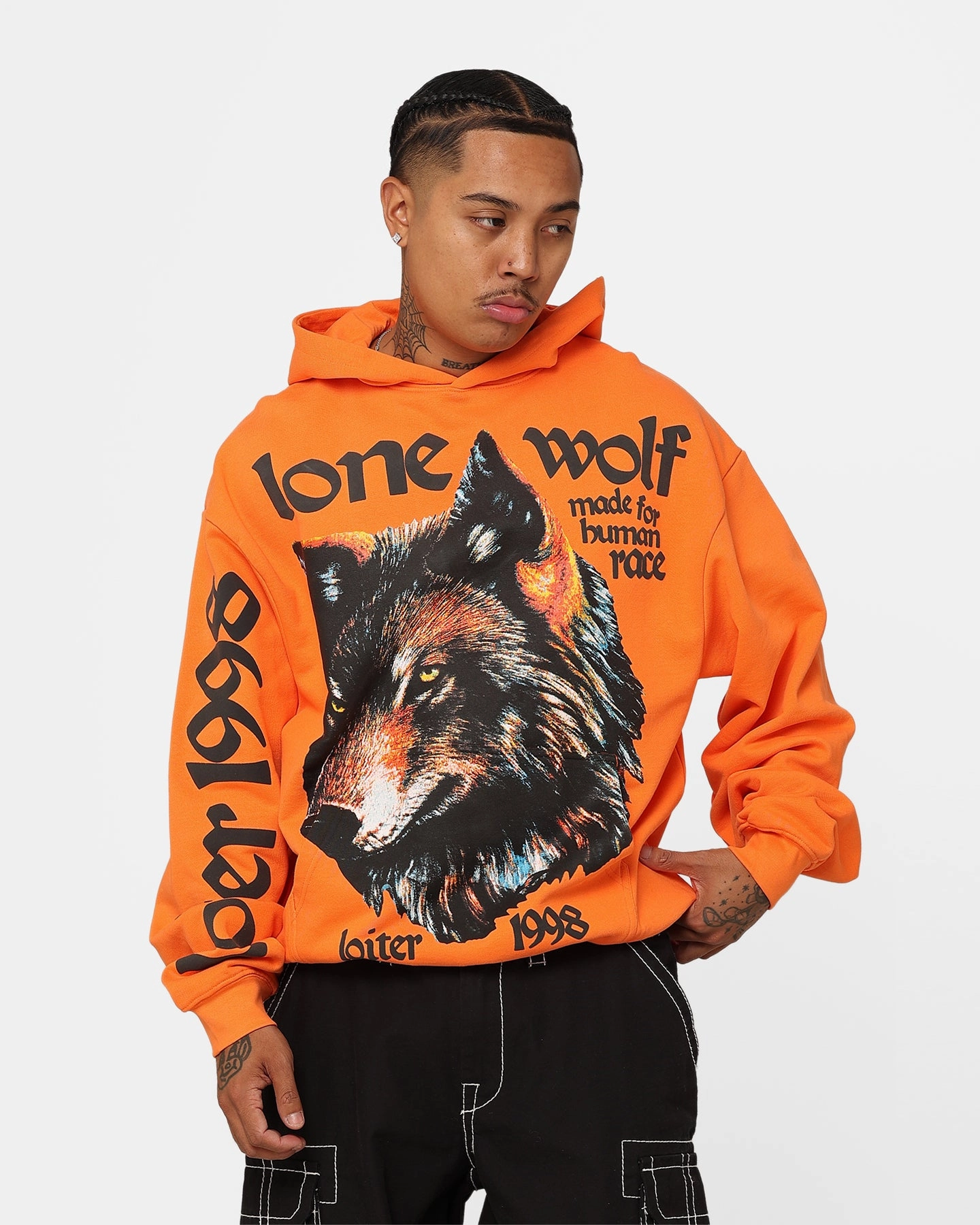 Restore Loiter Lone Wolf Hoodie Orange