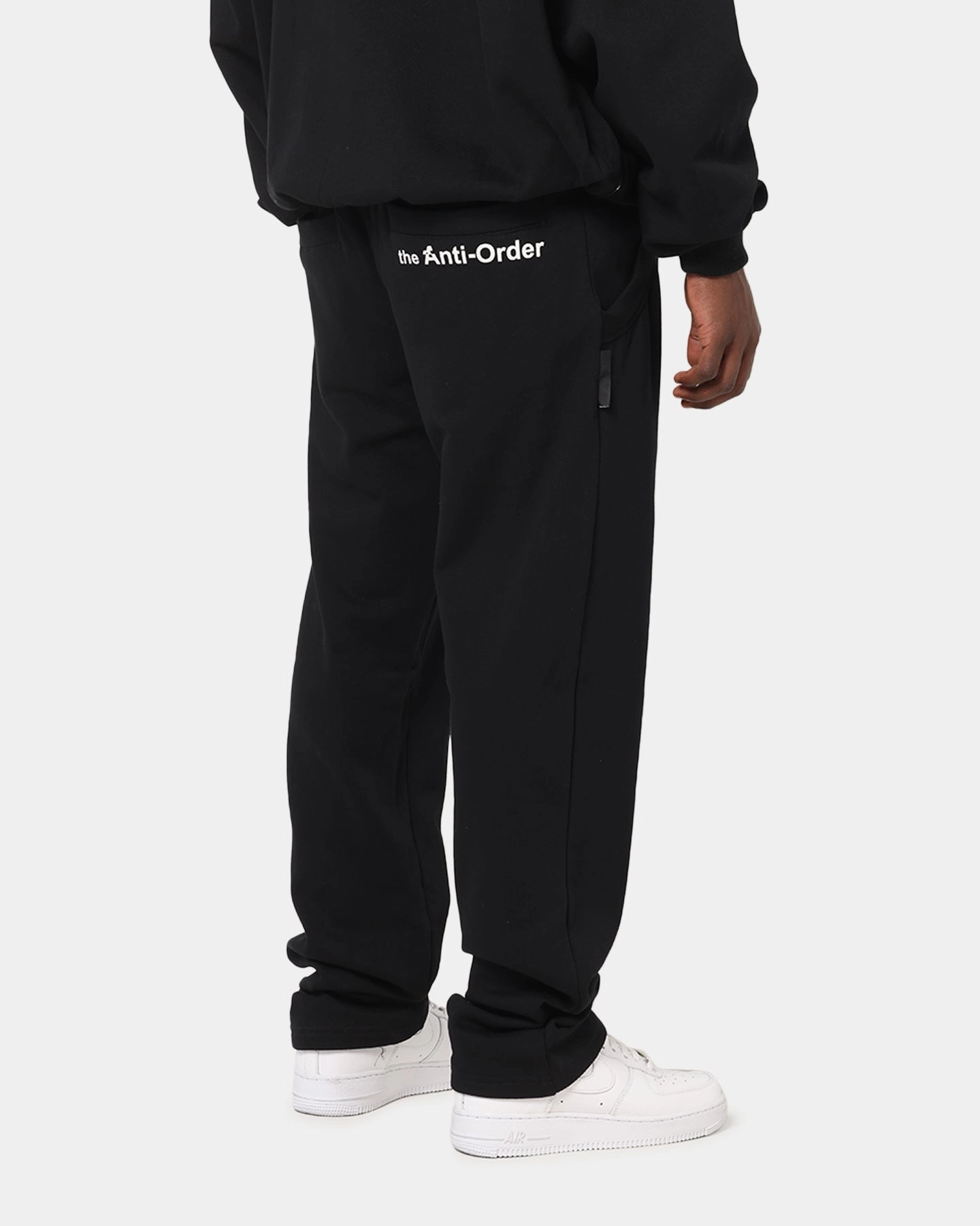 Versatile Waist The Anti Order Reverse Logo Track Pants Black