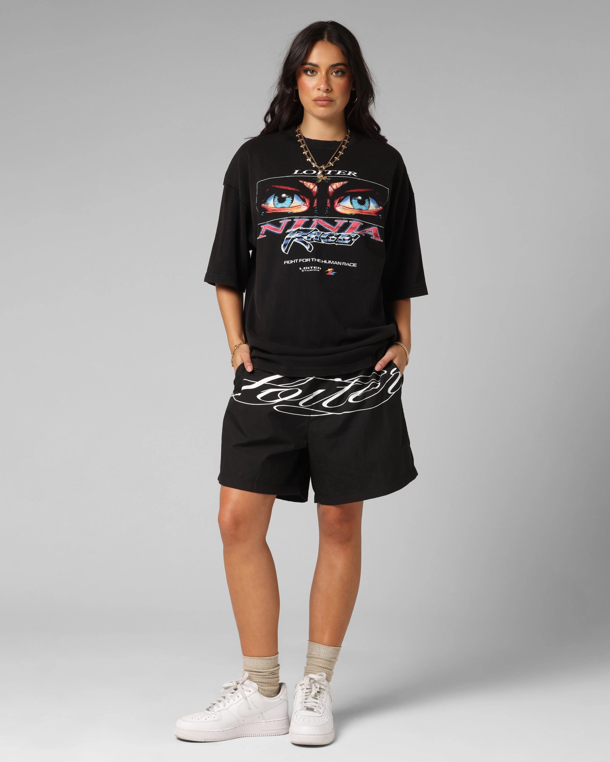 Loiter Ninja Vintage T-Shirt Vintage Black Seasonal Layer
