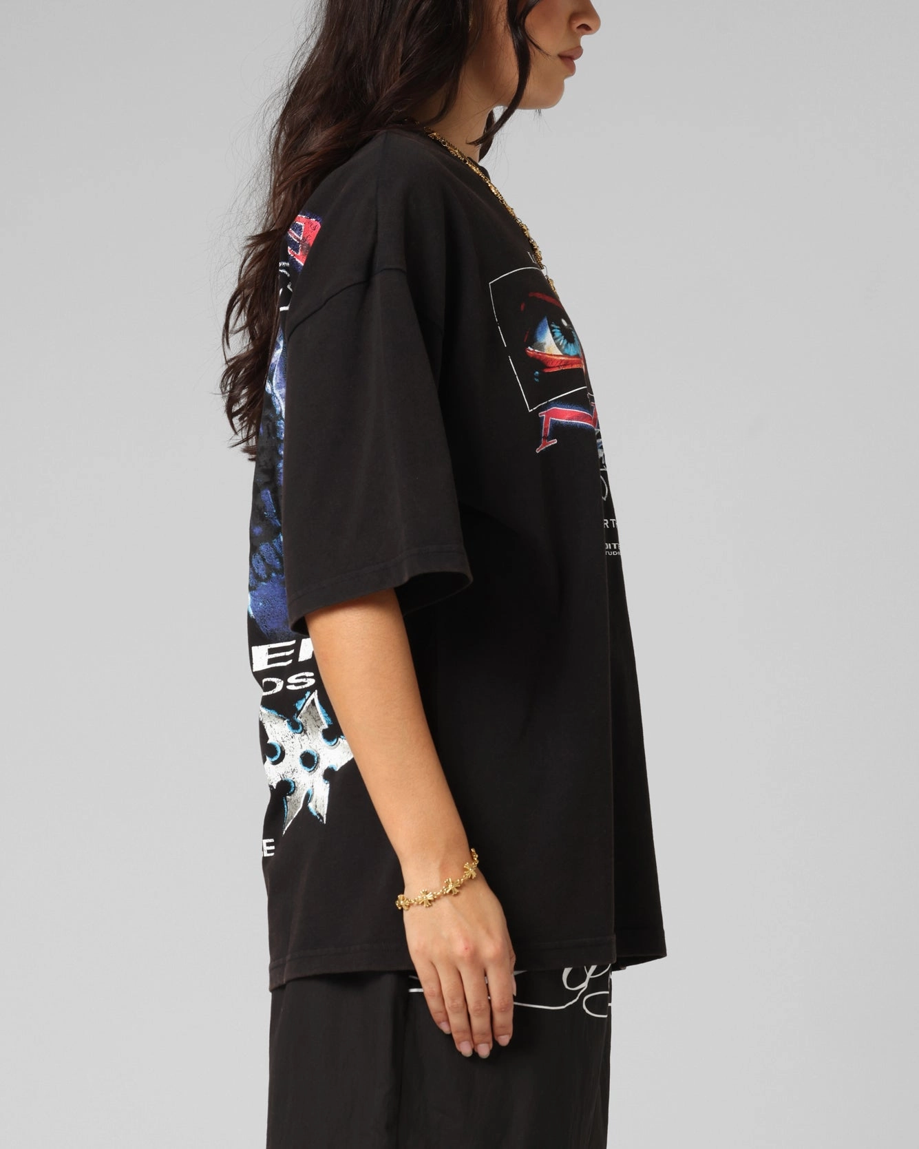 Fashion-Forward Fit Loiter Ninja Vintage T-Shirt Vintage Black