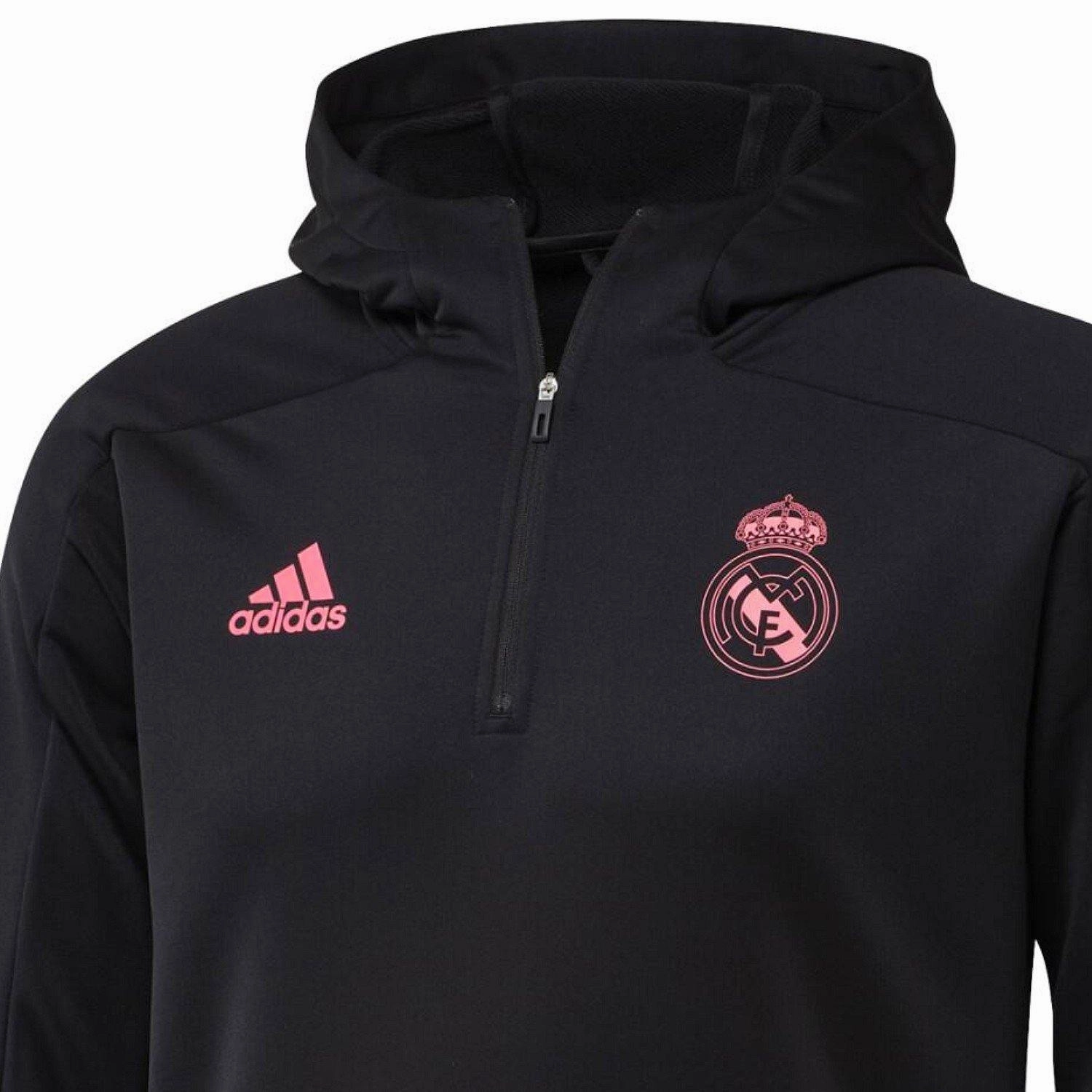 Real Madrid black/grey hooded training technical tracksuit 2020/21 - Adidas MultiDirectional Flex Zones Style Statement
